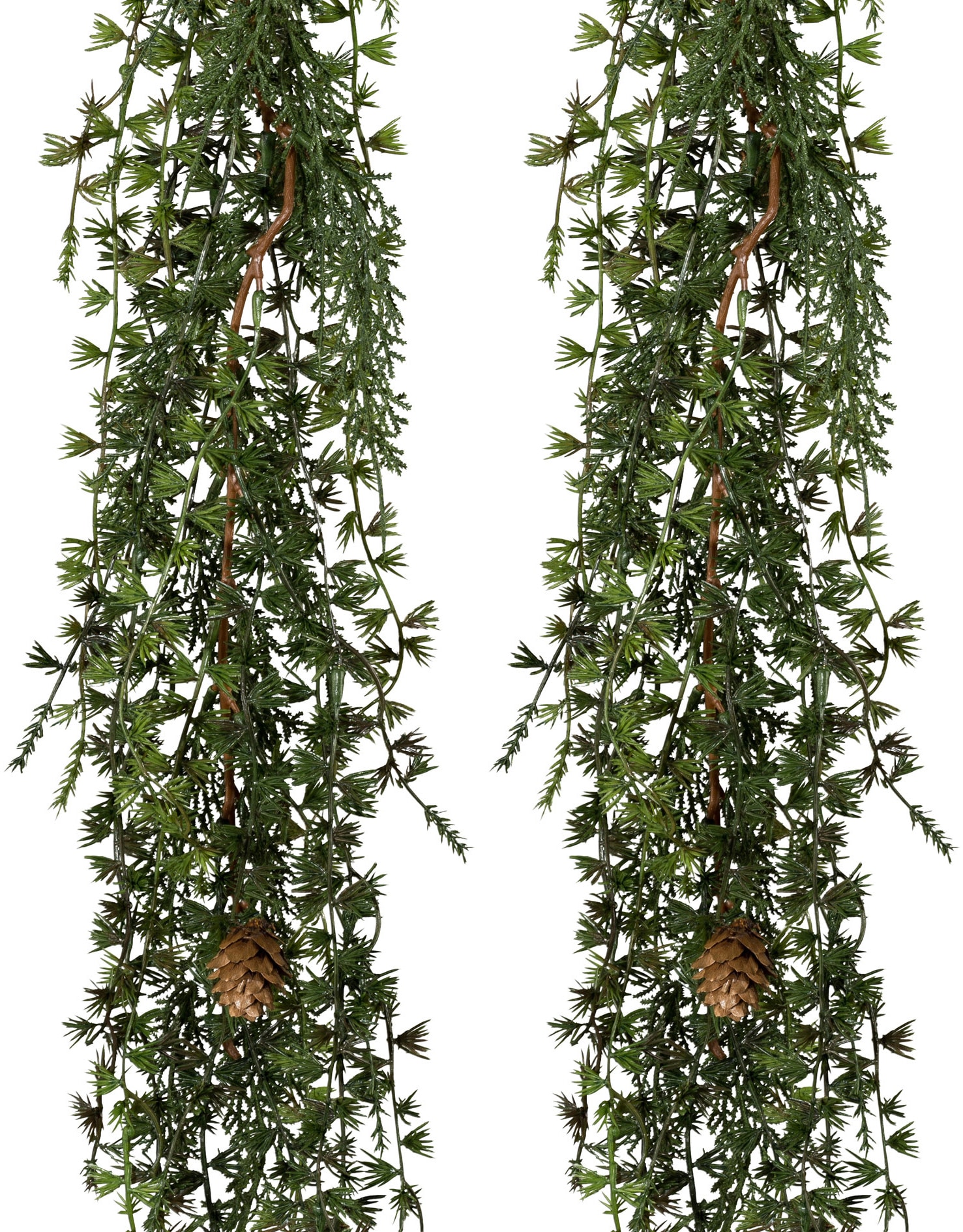 Creativ deco Winterliche Kunstpflanze "Weihnachtsdeko", Ranke im 2er Set, L günstig online kaufen