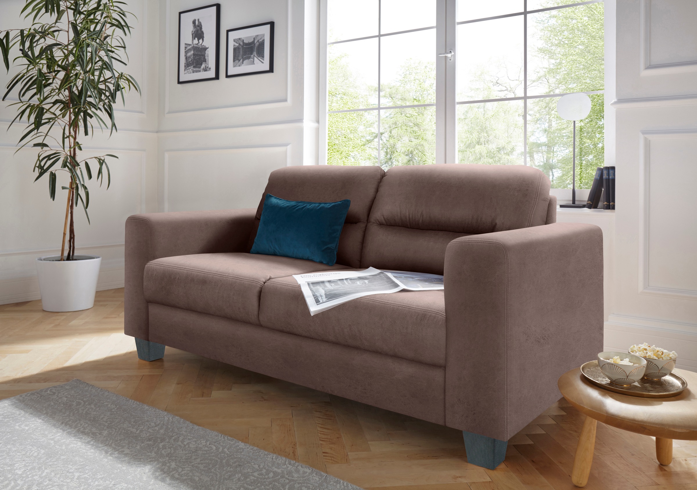 TRENDMANUFAKTUR 2,5-Sitzer »Chamber mit hohem Sitzkomfort«, in zeitloser Optik, Kopfstützen optional bestellbar
