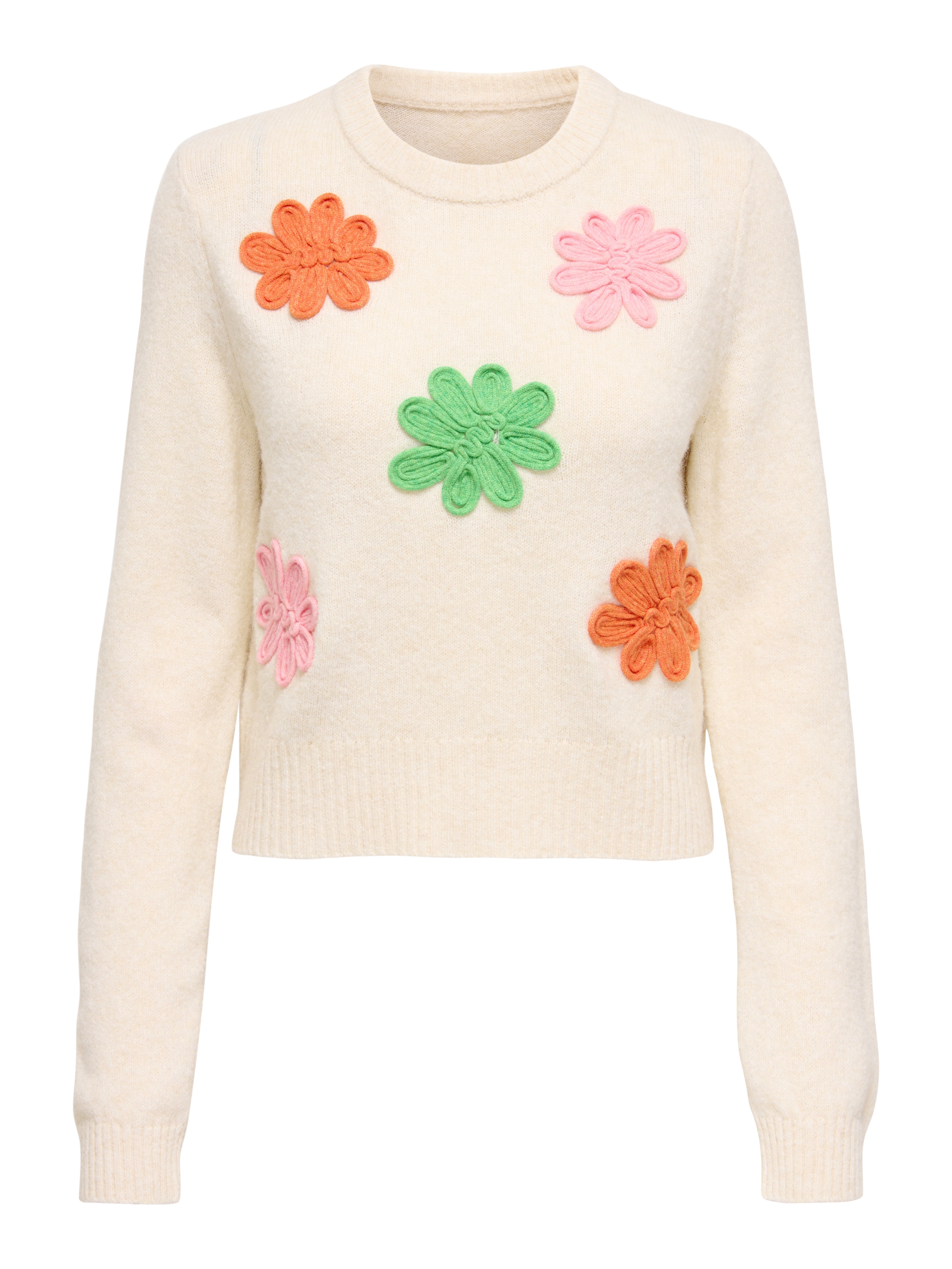 ONLY Strickpullover »ONLLOTUS LIFE LS FLOWER O-NECK EX KNT«