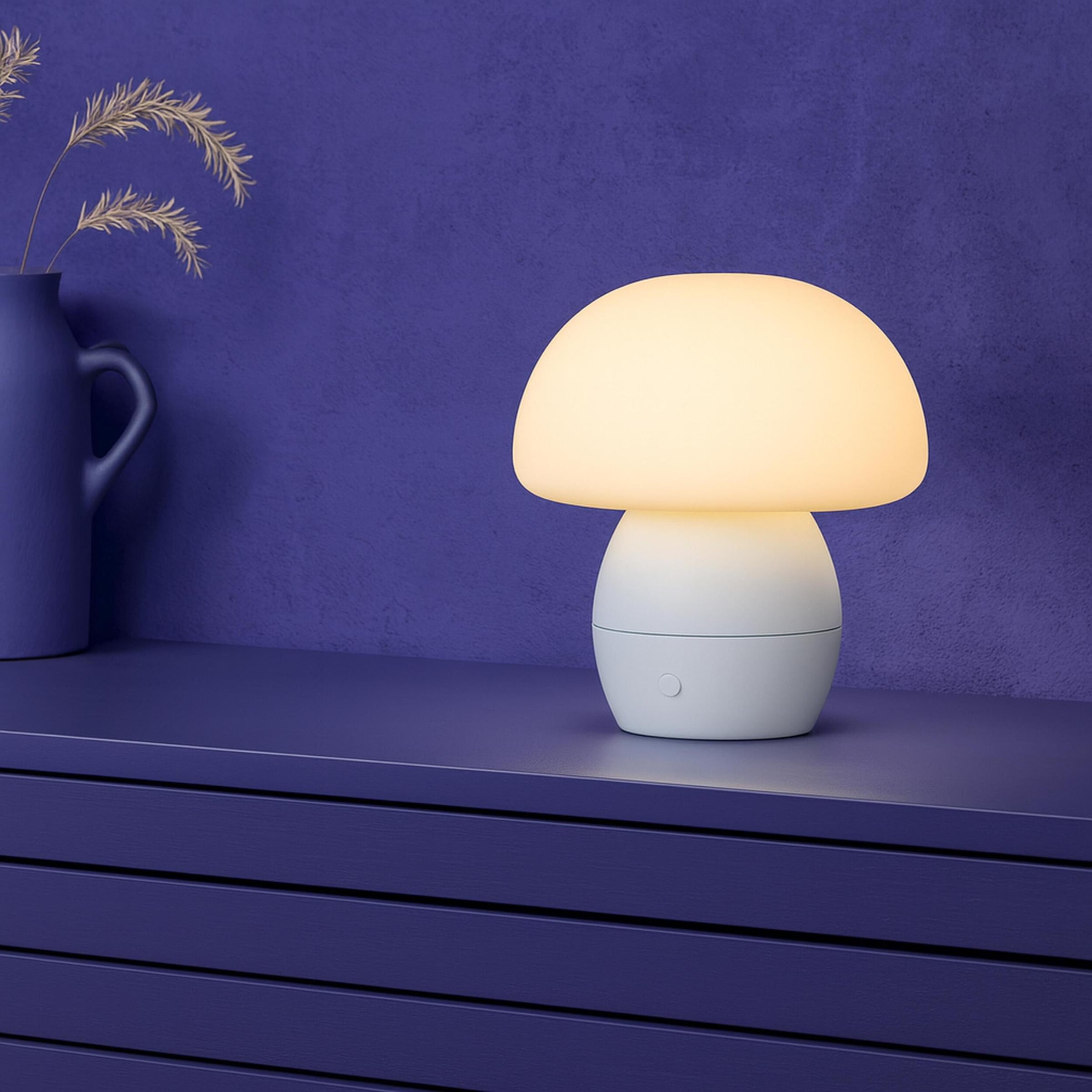 Brilliant LED Tischleuchte »Dupos« LED-Modul 1 Stk. Warmweiß LED Akku-Pilzleuchte, 22cm, 230lm, 2700K, Wireless Charging, dimmbar