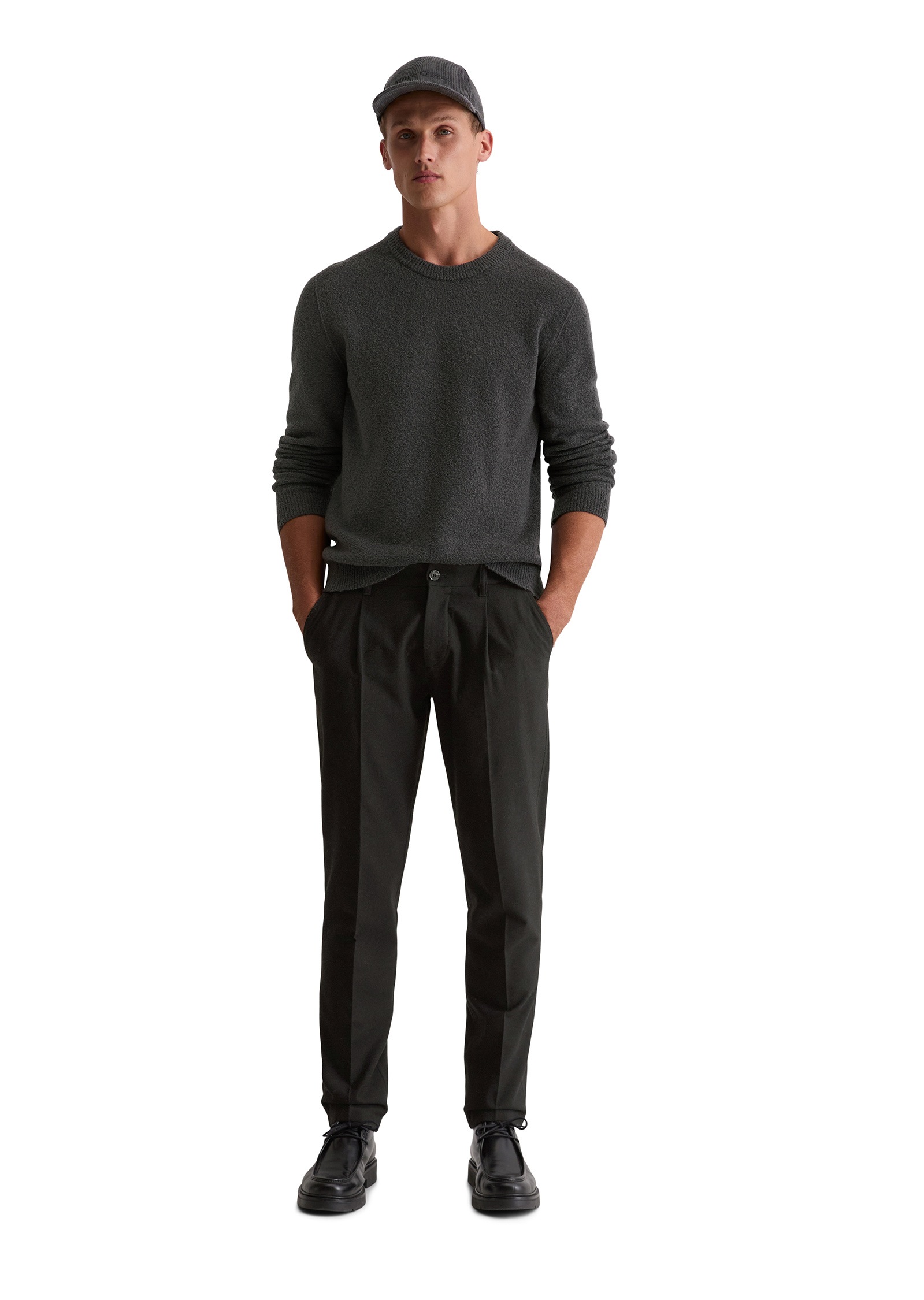 Marc O'Polo Rundhalspullover »aus strukturiertem Wolle-Mix«