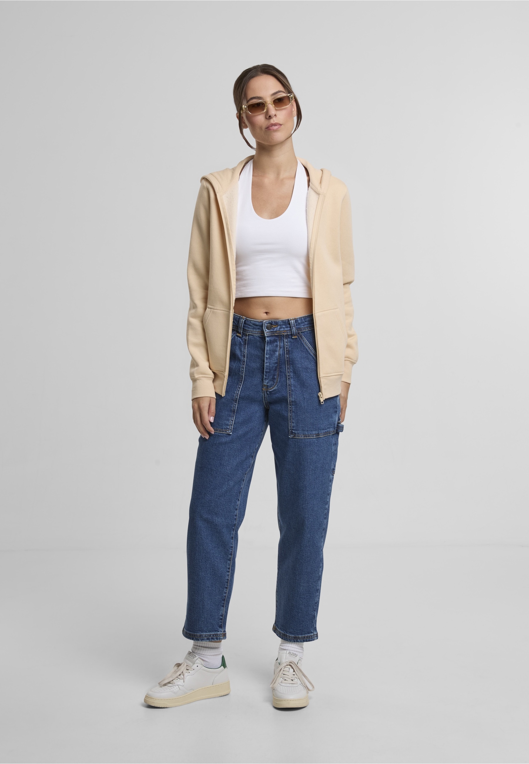 URBAN CLASSICS Sweatjacke »Urban Classics Ladies Basic Essential Zip Hoody«
