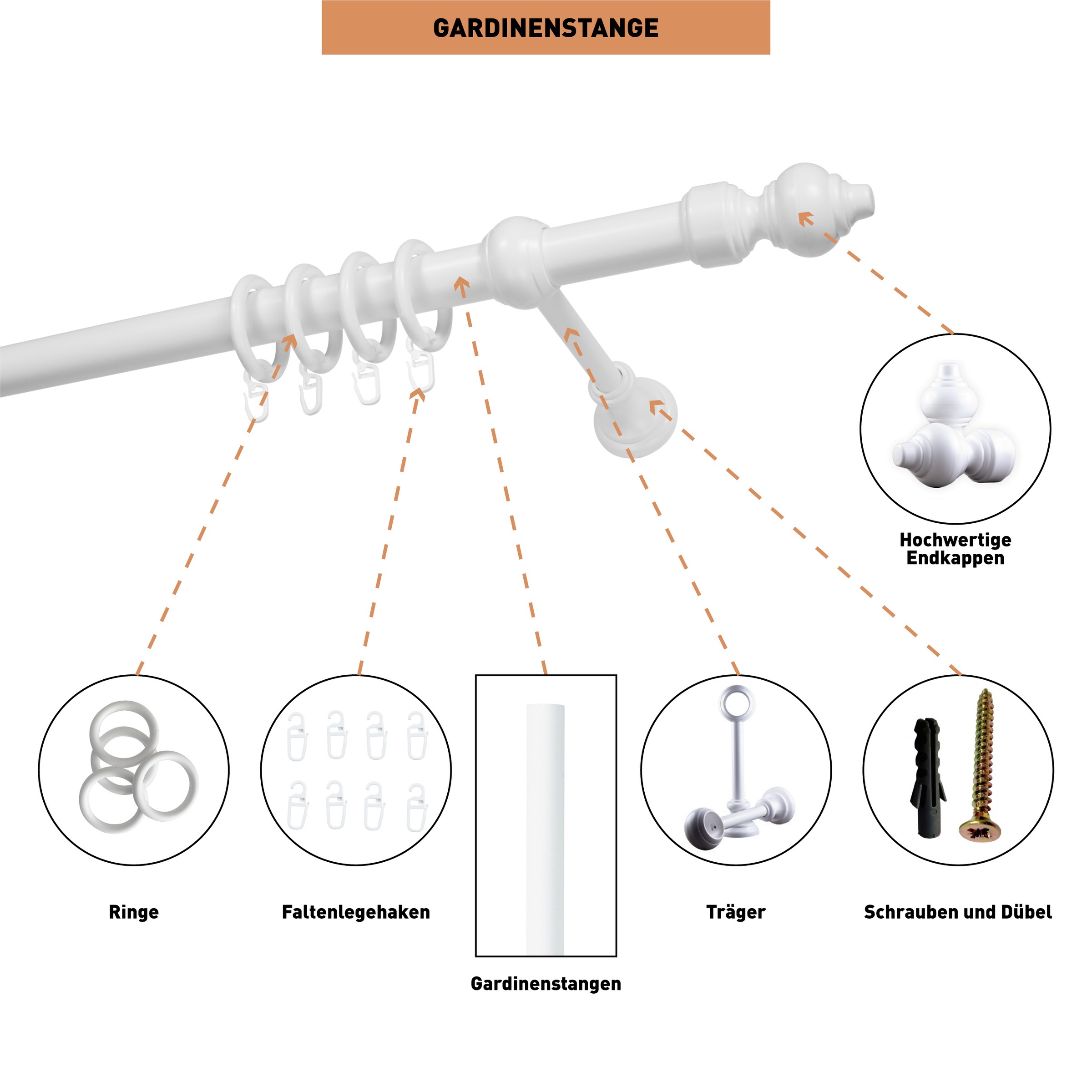 SN DECO GROUP Gardinenstange "Filigrano" 1 läufig-läufig Fixmaß günstig online kaufen