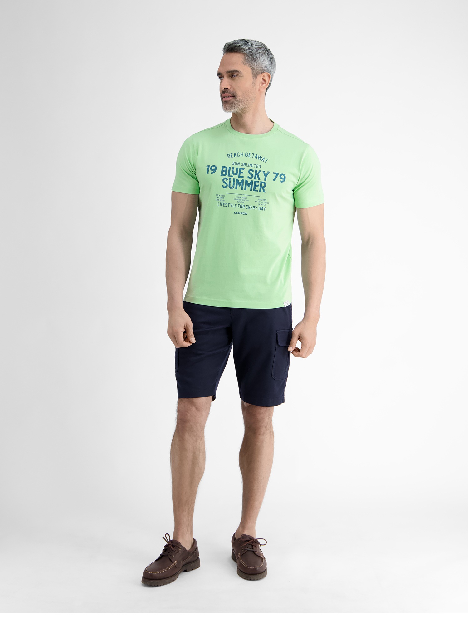 LERROS T-Shirt »LERROS Herren T-Shirt mit Brustprint«