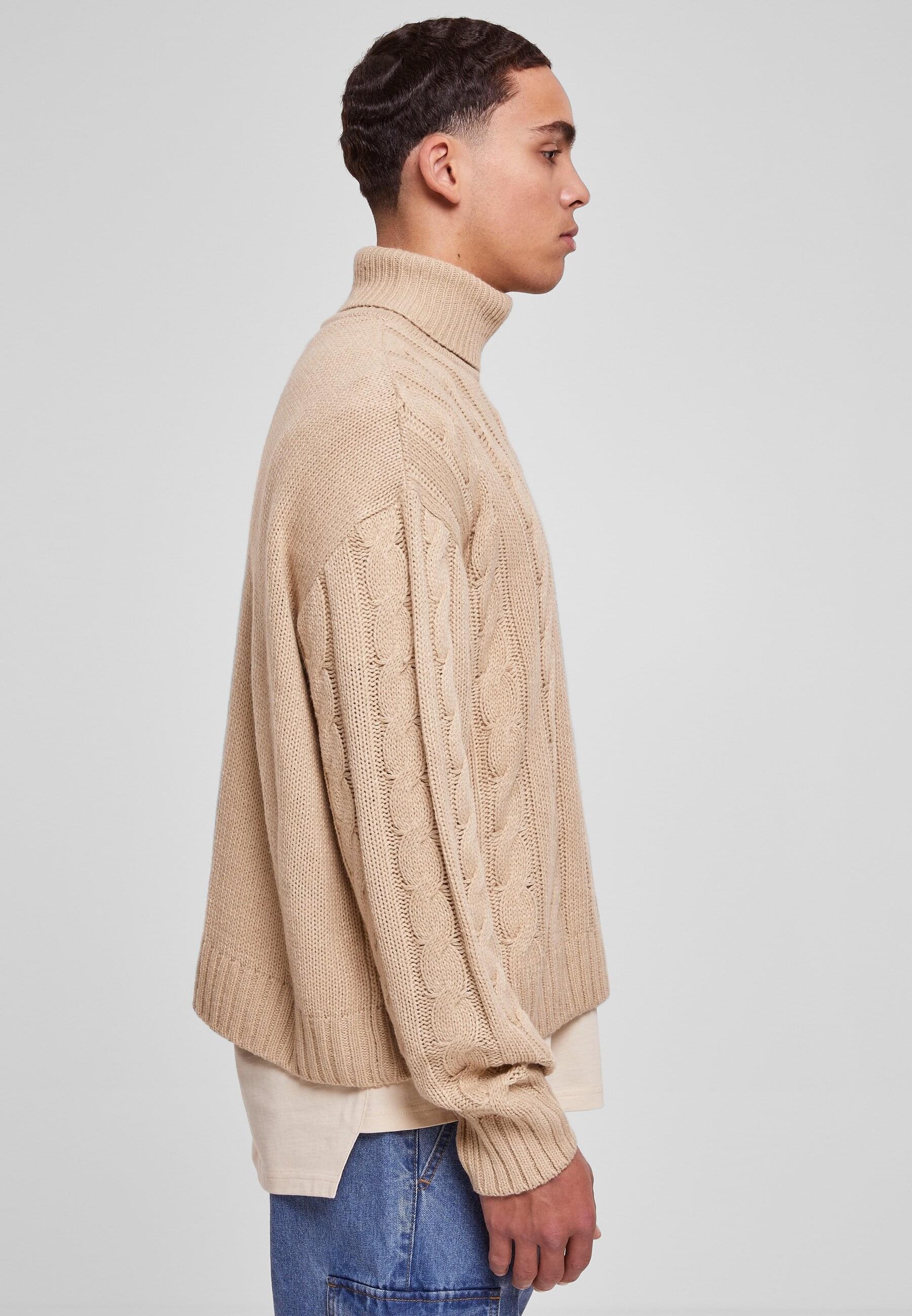URBAN CLASSICS Rundhalspullover »Urban Classics Herren Boxy Roll Neck Sweater«, (1 tlg.)