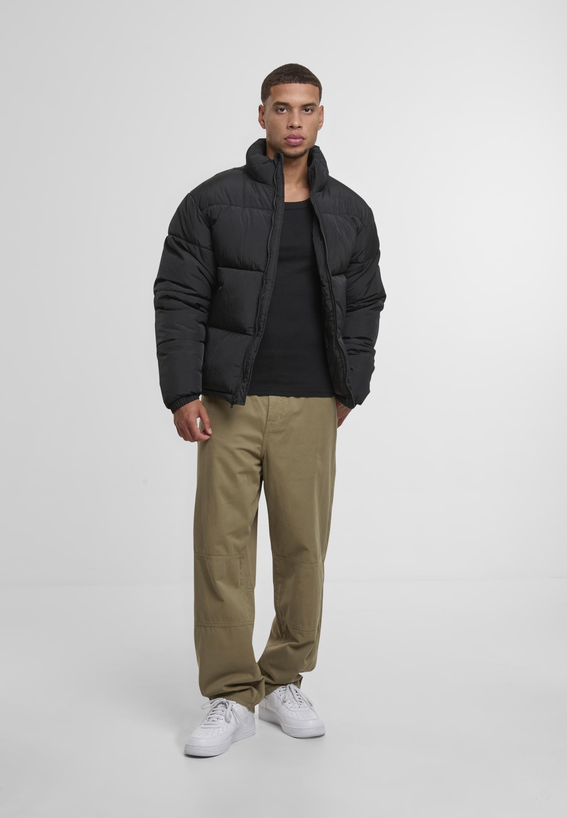 URBAN CLASSICS Winterjacke »Urban Classics Crinkle Puffer Jacket«, (1 St.), ohne Kapuze
