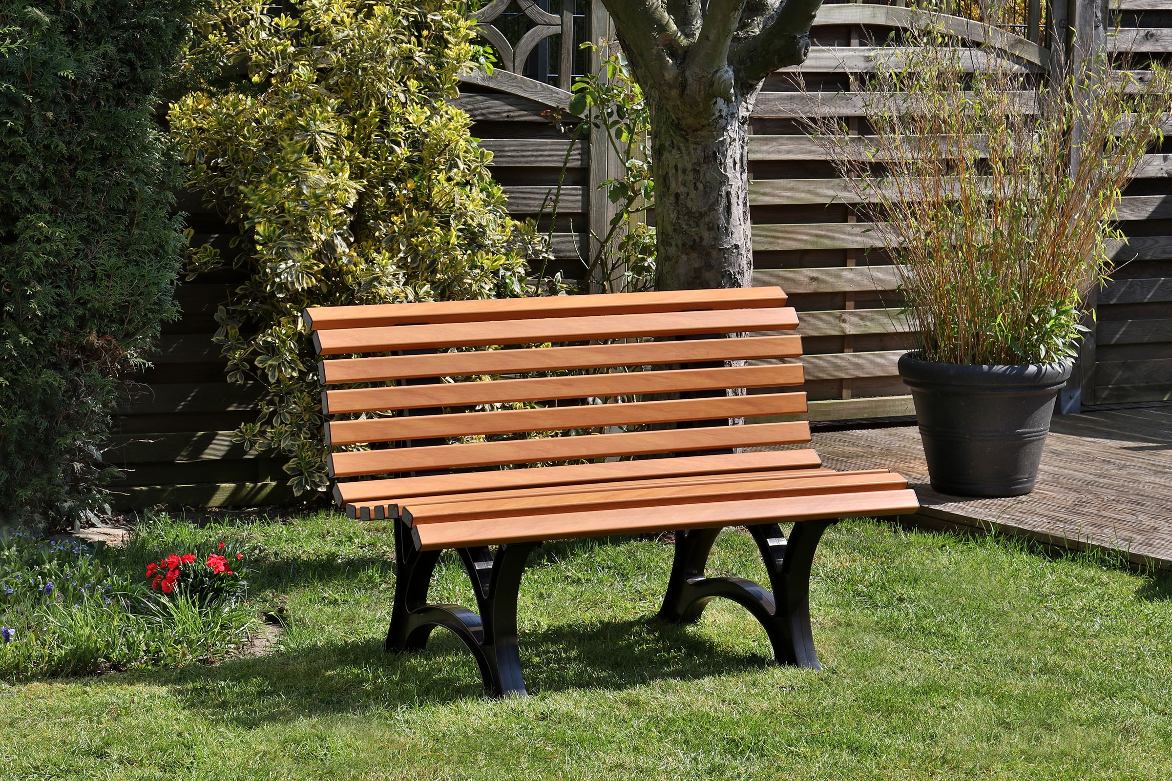 Blome Gartenbank »3er-Bank Helgoland 150 cm Holzoptik« Vollkunststoff