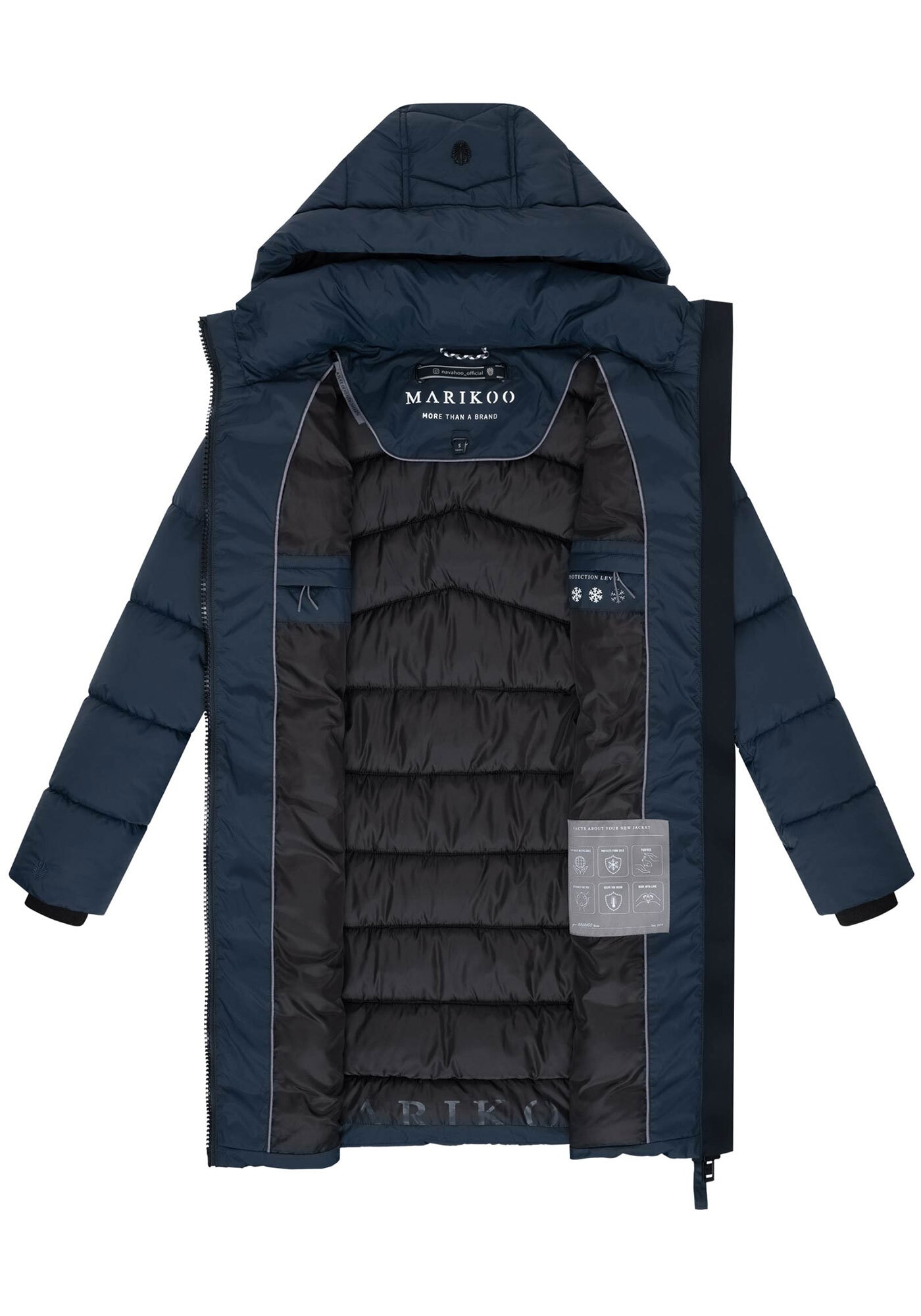 Marikoo Winterjacke »Kaltnäschen«, mit warmem Fleece in den Taschen