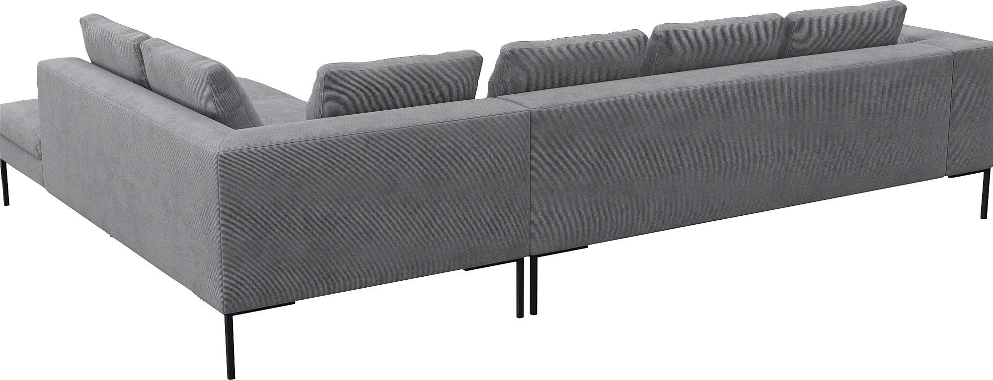 FLEXLUX Ecksofa »Loano, superbequemer Sitzkomfort durch Kaltschaum im Sitz, L-Form«, modernes Sofa, frei im Raum stellbar, lose Kissen, hoher Fuß