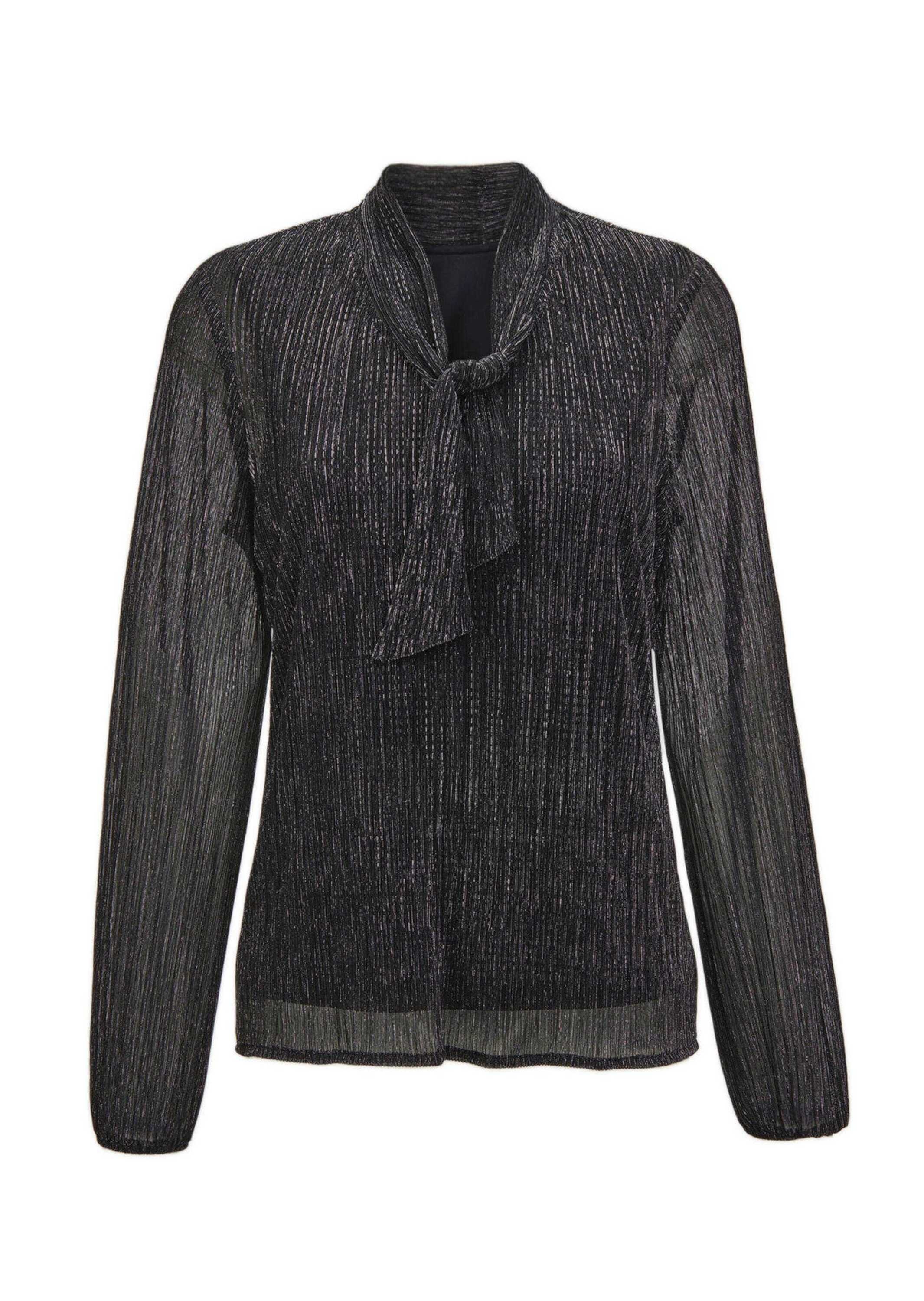 GOLDNER Schluppenbluse "Schluppenbluse aus schimmernder Plisseeware" Vorder günstig online kaufen