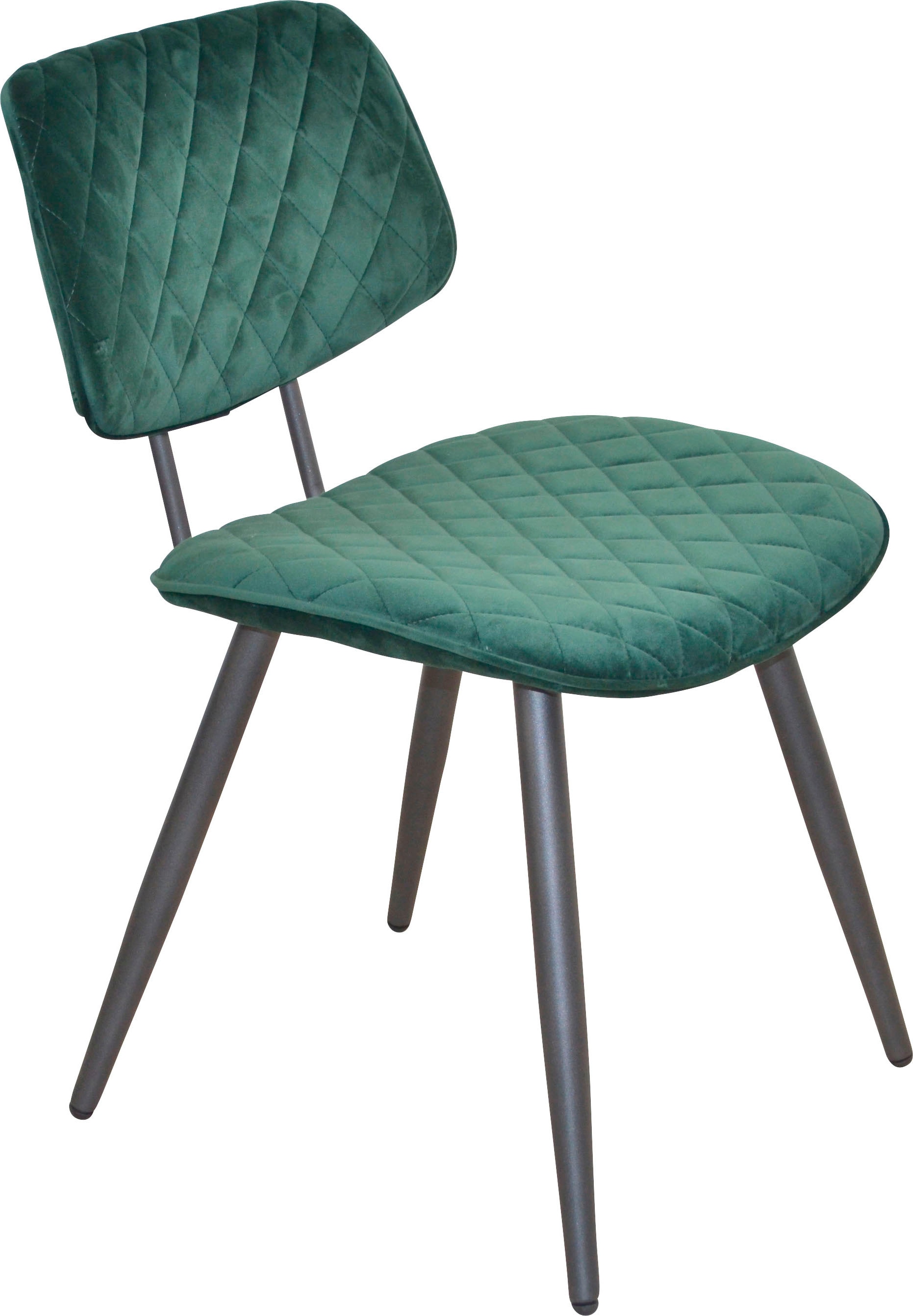 INOSIGN Polsterstuhl, (Set), 1 St., Samtstruktur, Gestell aus Stahlrohr, Si günstig online kaufen