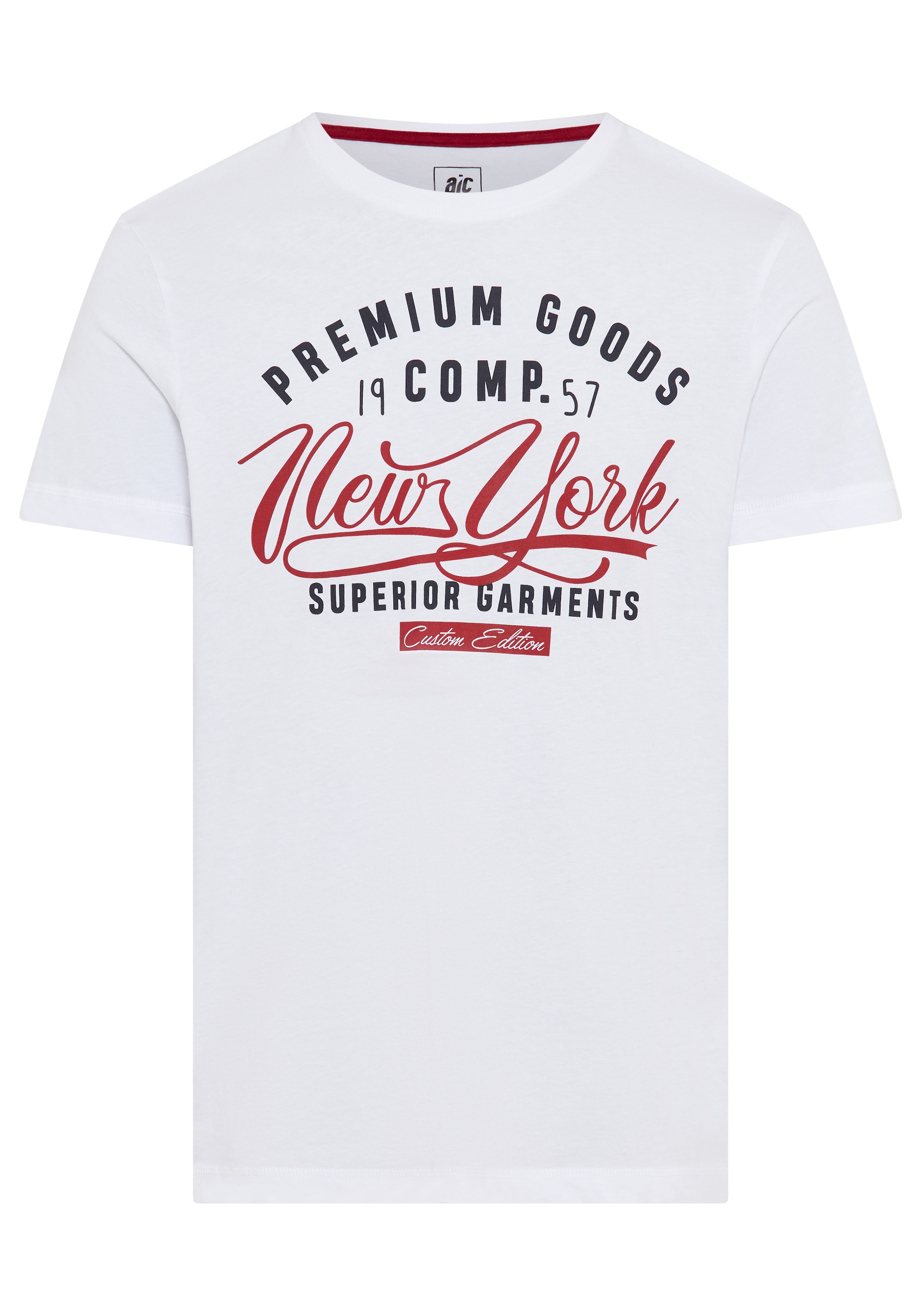 AJC T-Shirt, kurzärmelig, schmal geschnitten, mit stylischem Druck