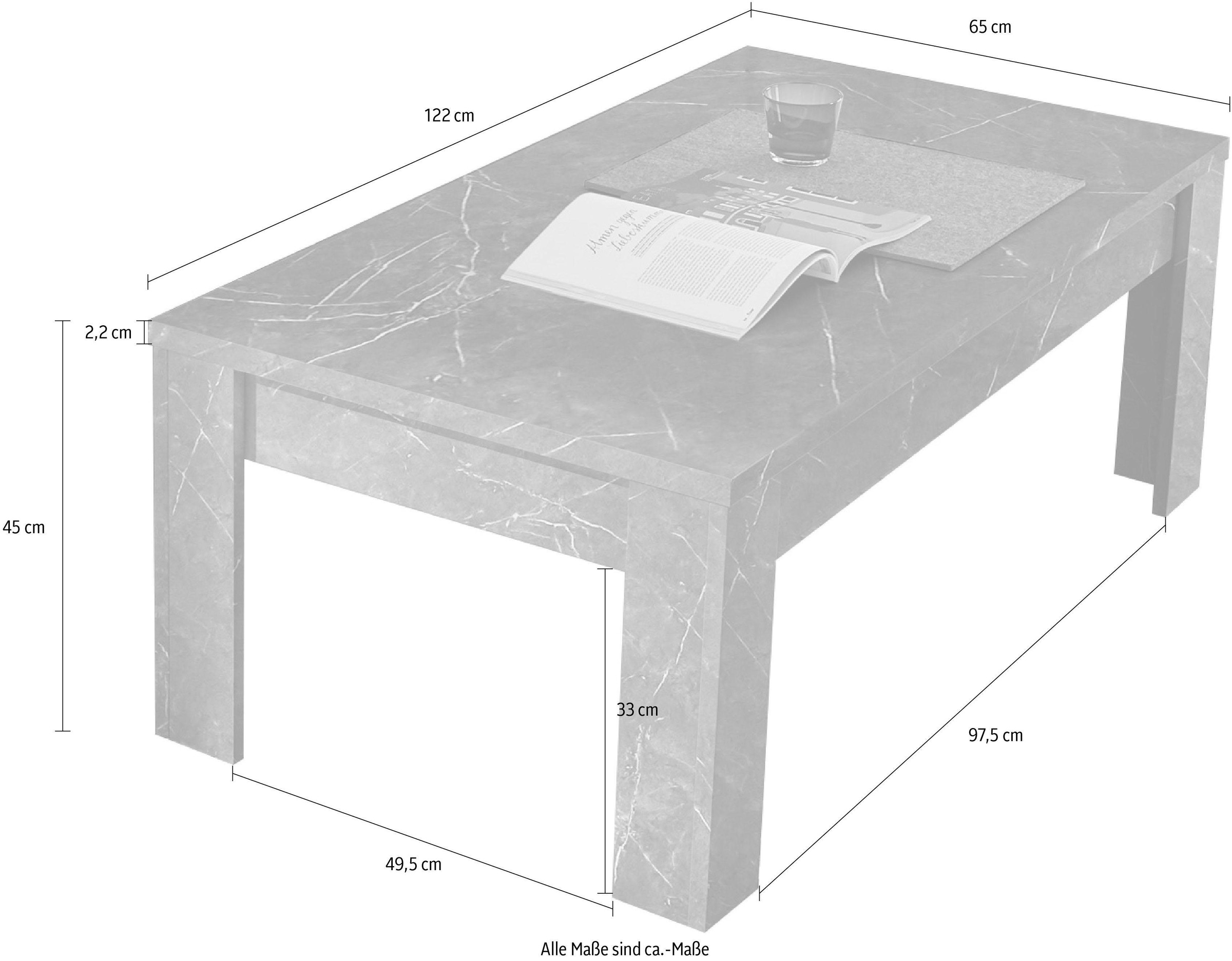 INOSIGN Couchtisch "Carrara", (125 x 65 cm) günstig online kaufen