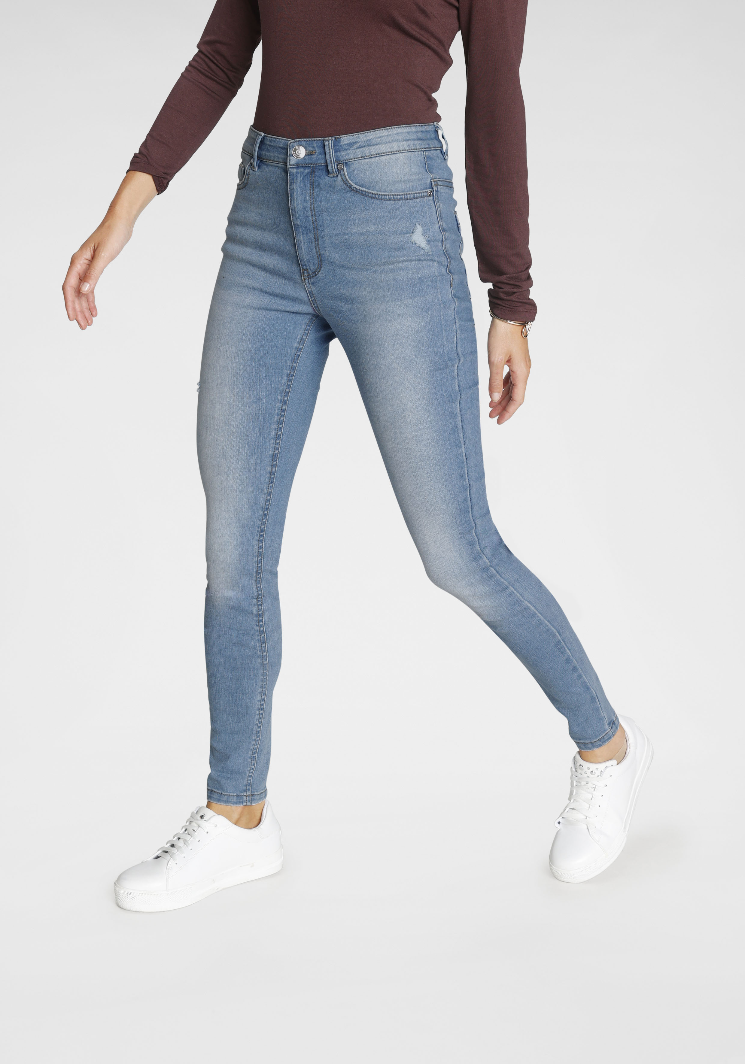 Thumbnail - ONLY Skinny-fit-Jeans "ONLPAOLA – Extra-eng geschnittene Jeans mit figurformender Silhouette" skinny fit, modisch, Denim...