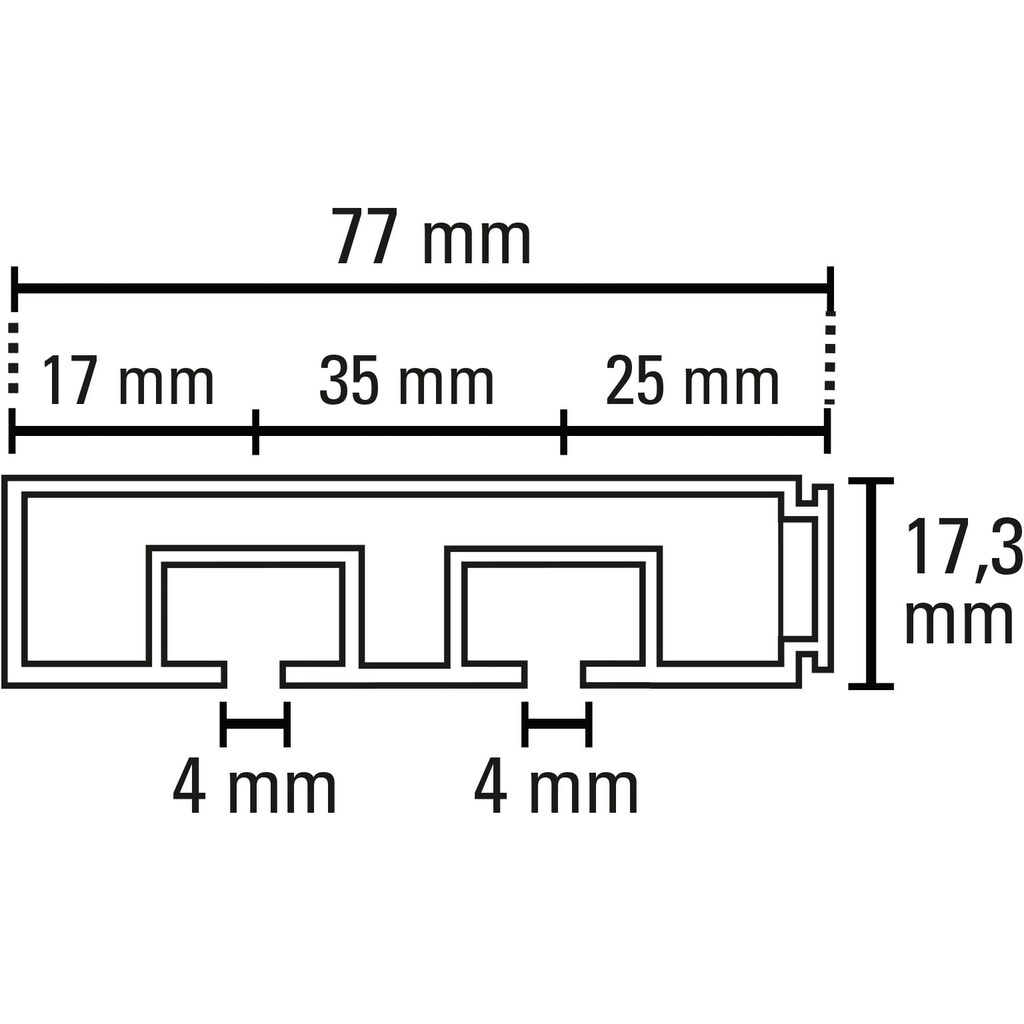 GARDINIA Gardinenstange »Vorhangschienen Set Kunststoff GK«, 2 läufig-läufig, Fixmaß