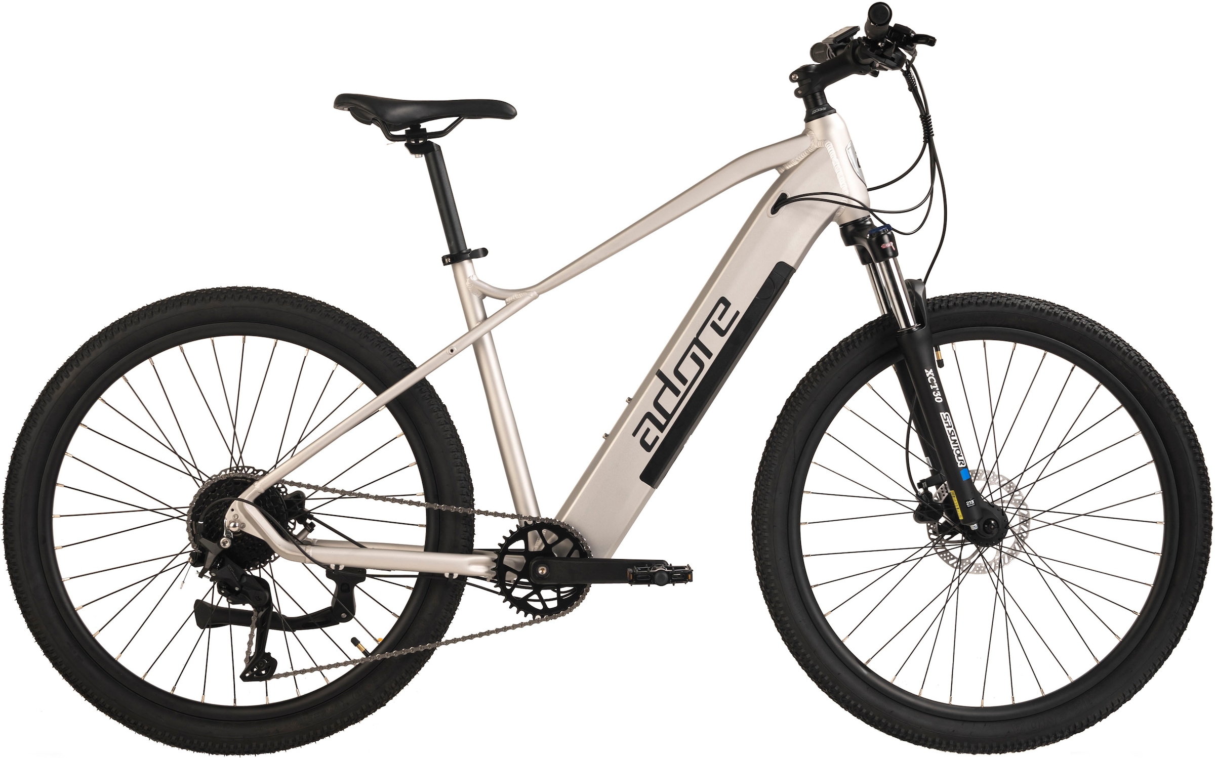 Adore E-Bike "GV-650", 9 Gang, Shimano, Cues, Heckmotor 250 W, Pedelec, Elektrofahrrad für Damen u. Herren, MTB