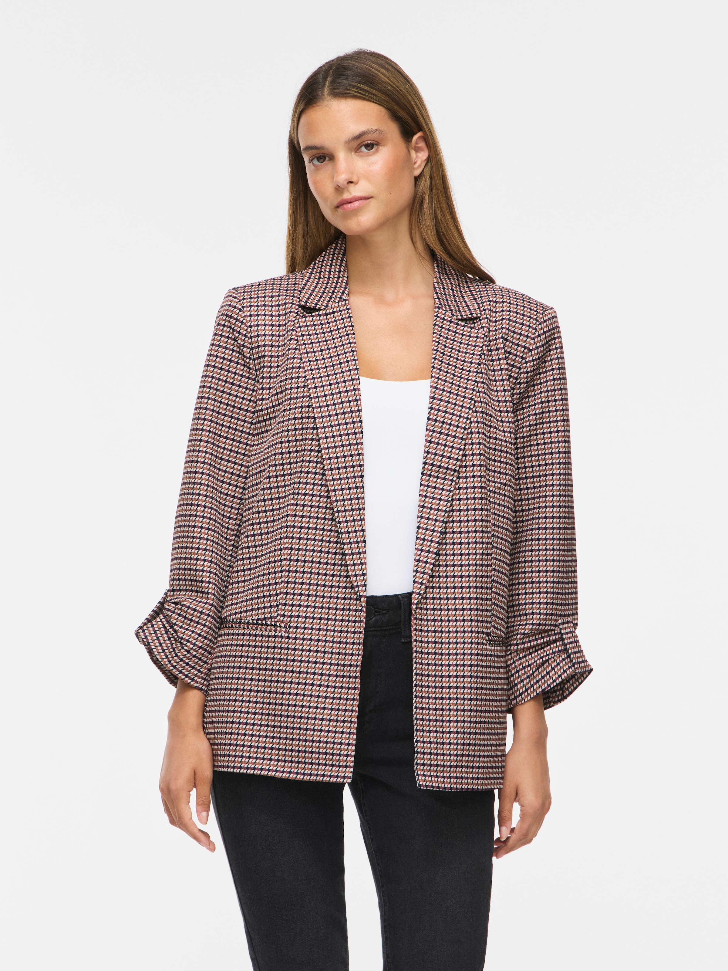 Vila Kurzblazer »VINICE 3/4 LOOSE BLAZER - NOOS« Materialmix