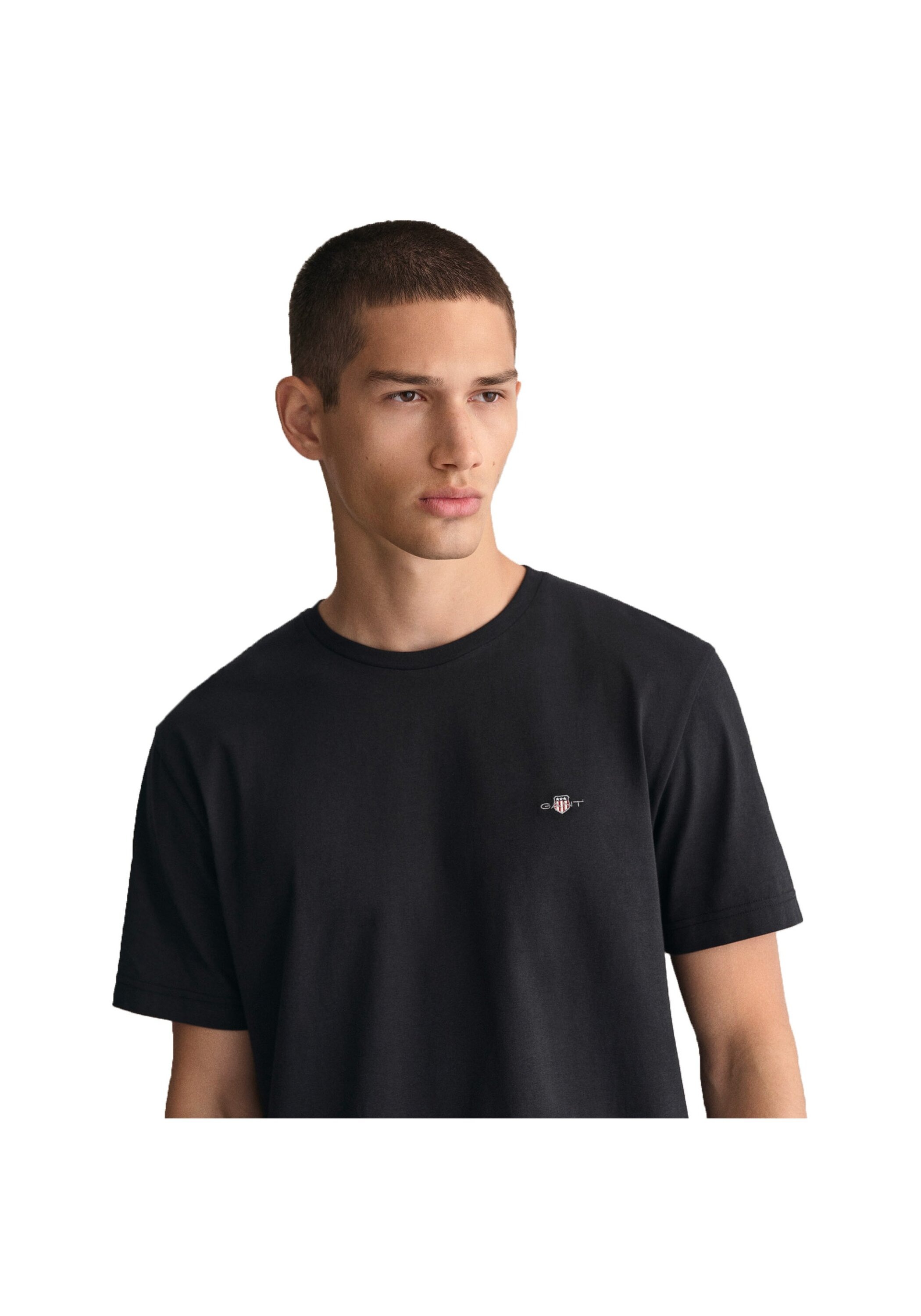 GANT Regular Fit Shield T-Shirt Herr, Black, M 4