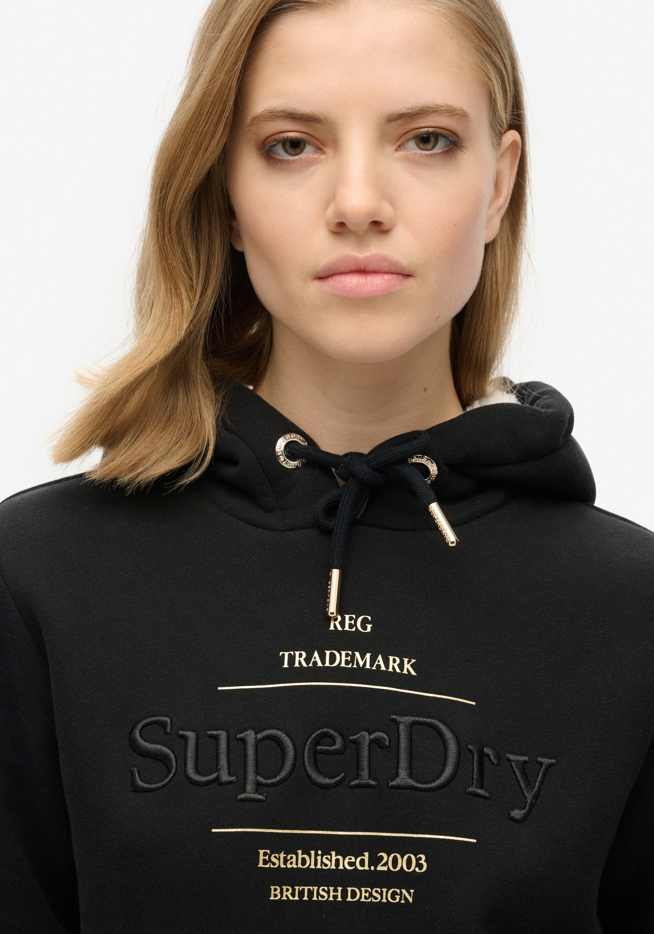 Superdry Kapuzensweatshirt "Luxe Metallic Logo Hoodie" günstig online kaufen