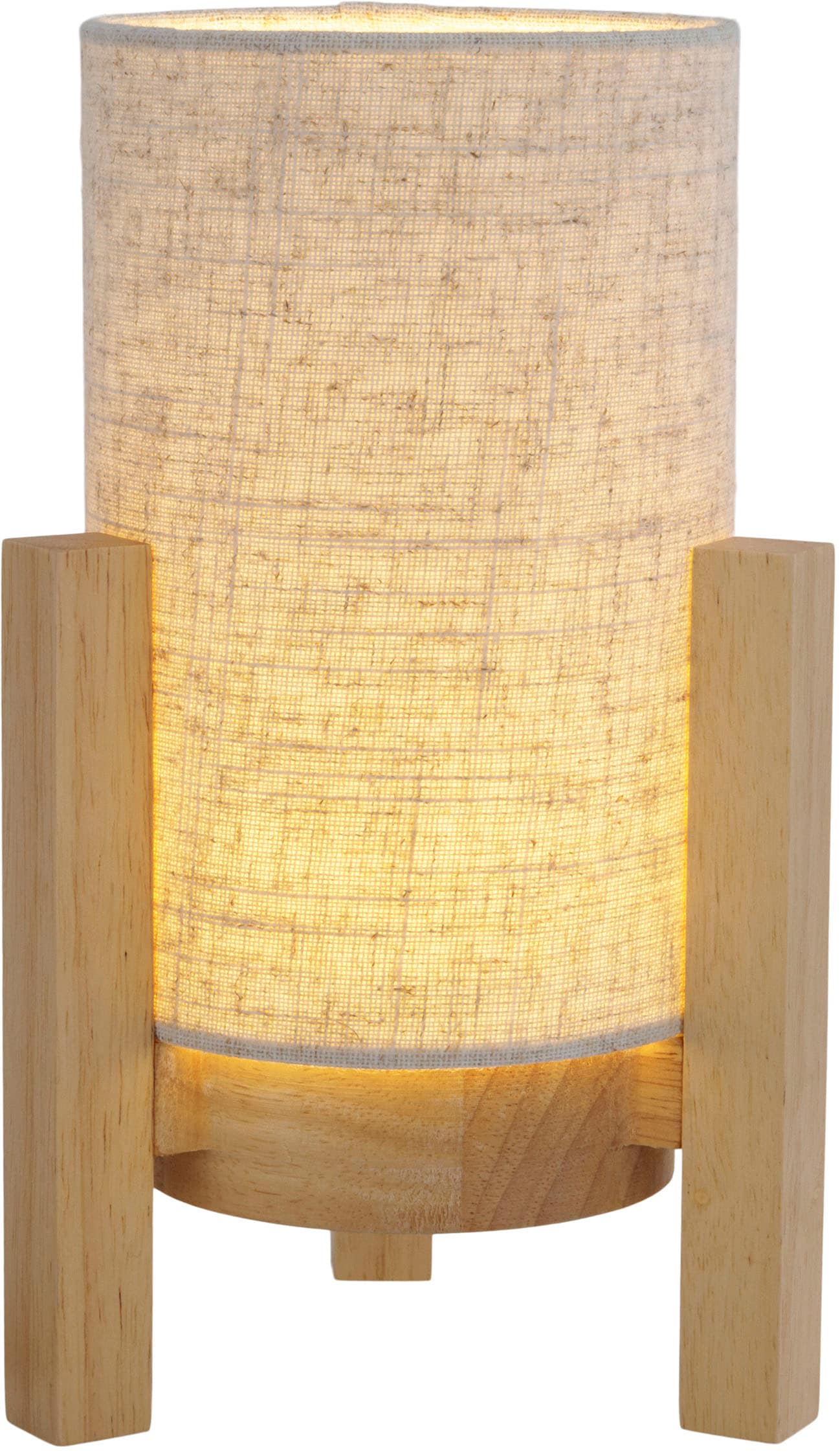 näve LED Tischleuchte »Madita« LED-Modul 1 Stk. Warmweiß Akkubetrieb, inkl. USB-C-Kabel, Holzgestell, Textilschirm, dimmbar