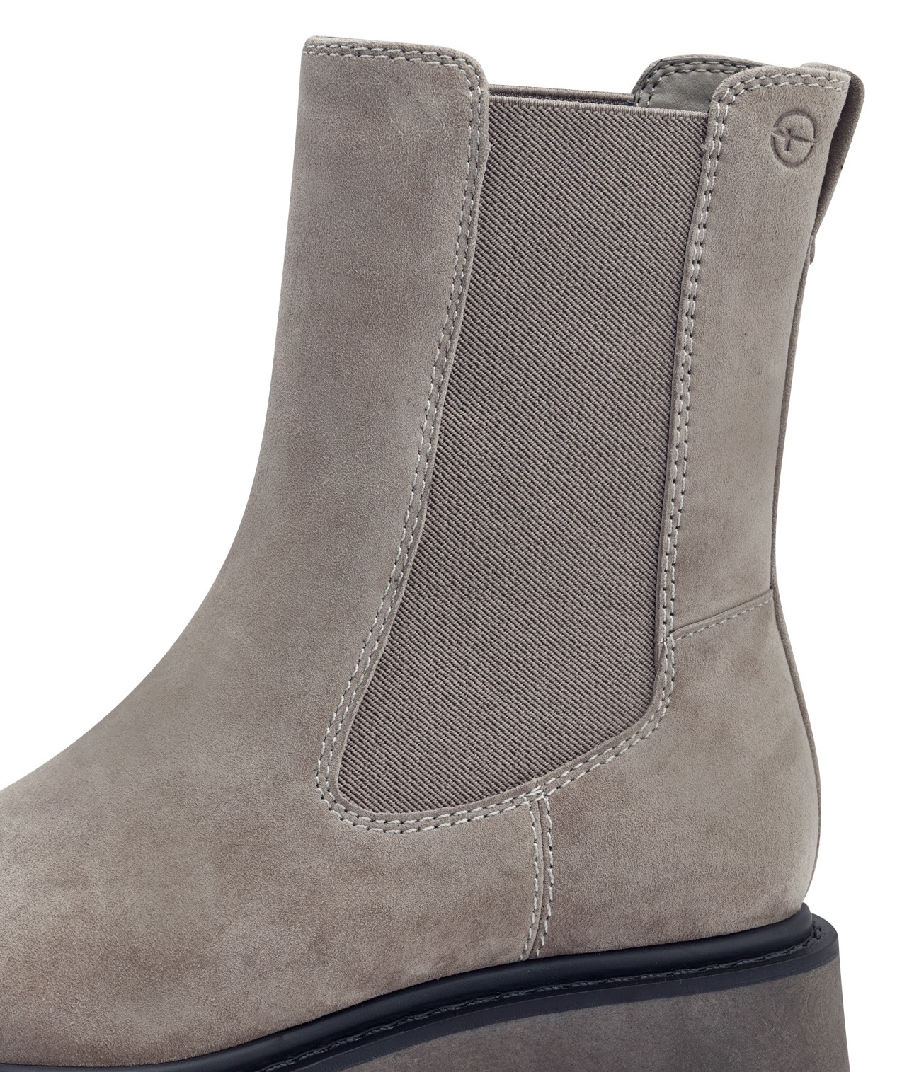 Tamaris Chelseaboots, Blockabsatz, Stiefelette, Businessschuh mit dezenten Ziernähten