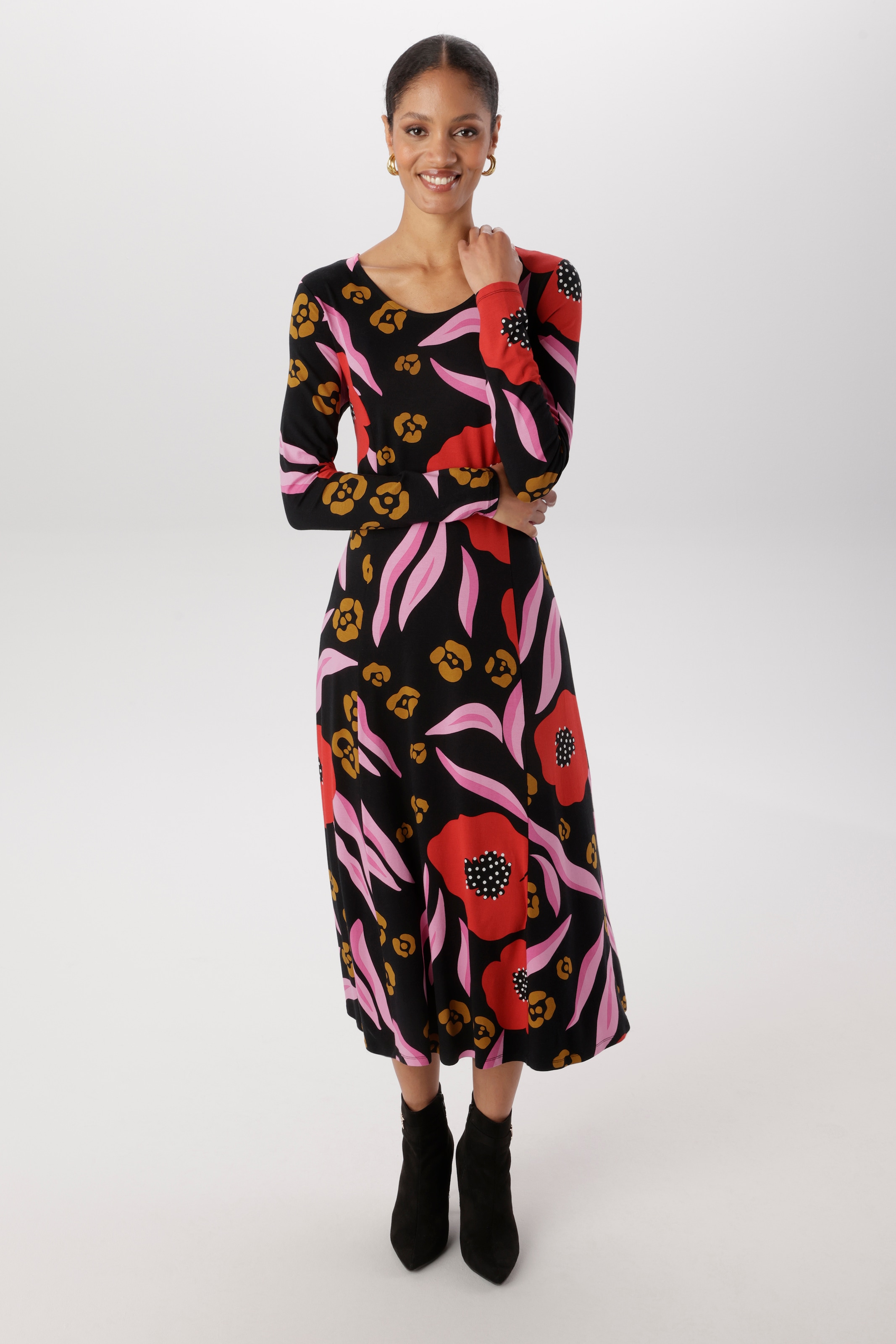Aniston SELECTED Midikleid in leichter A-Linien-Form - NEUE KOLLEKTION