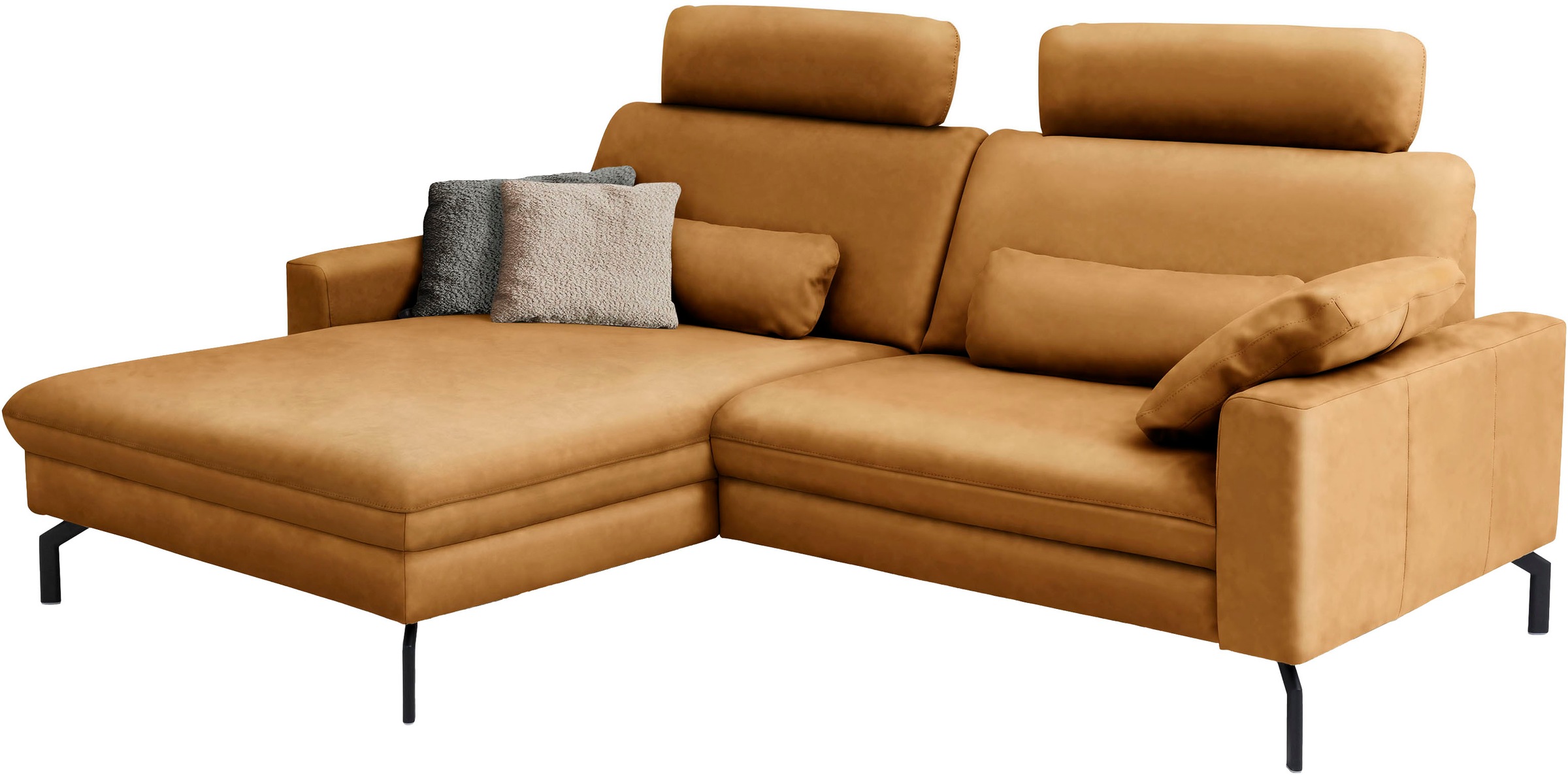 Thumbnail - Die PlanBar Ecksofa "PN-EM20028 L-Form mit Kopfstützen", wahlweise mit motorischem Canape