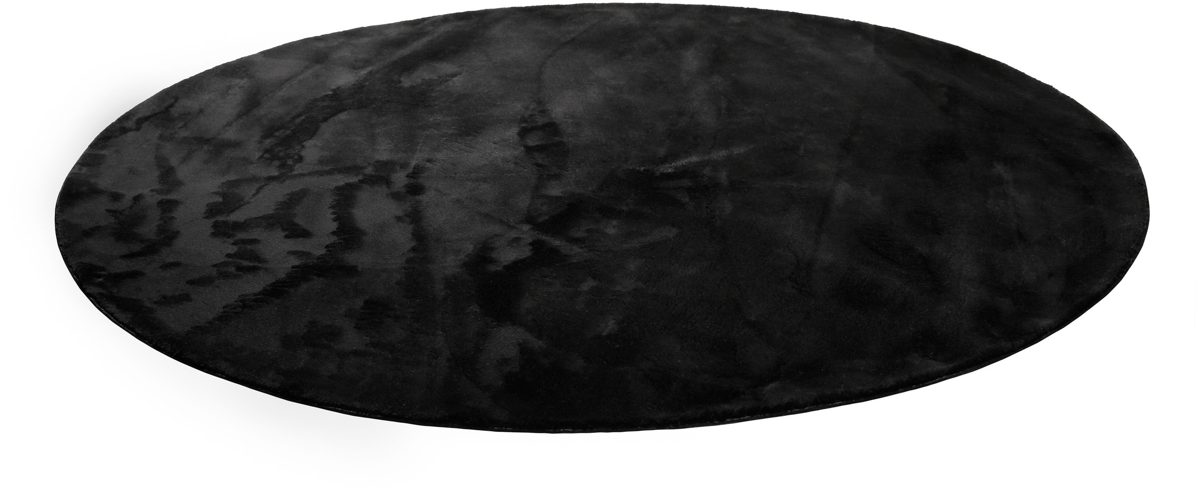 Homie Living "Lago" rund 19 mm Höhe Kurzflor, Uni Farben, ideal im Wohnzimmer & Schlafzimmer