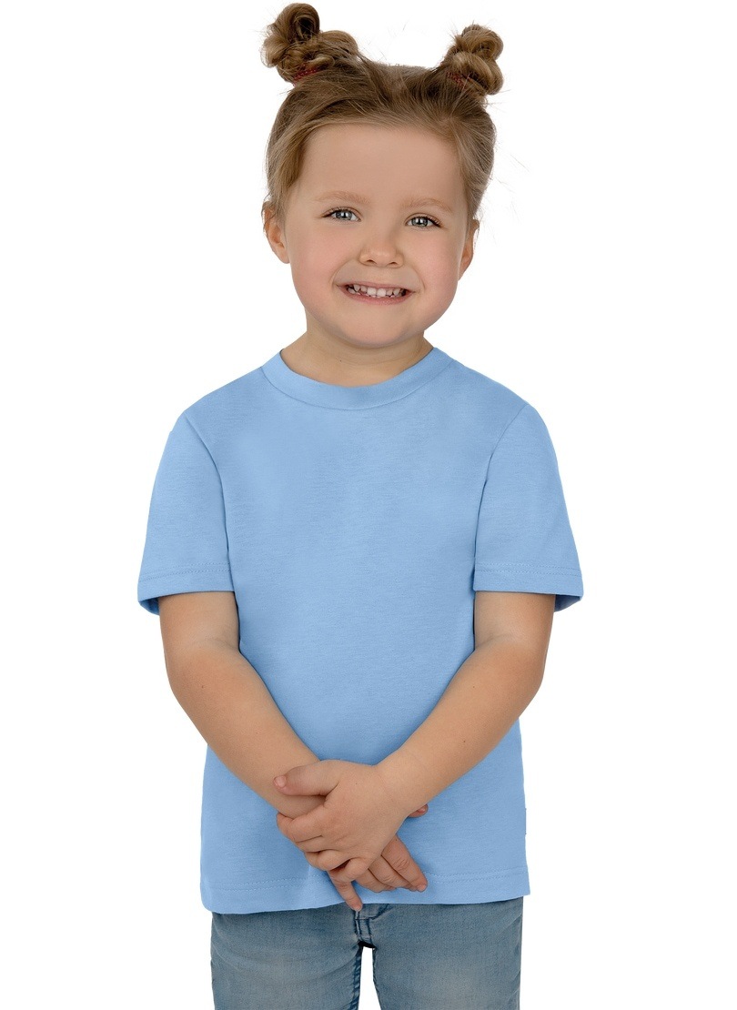 Trigema T-Shirt Bambini Con Stampa Glitterata E Cuore - 100% Cotone, Taglie 68-80 Con Bottoni Spalla