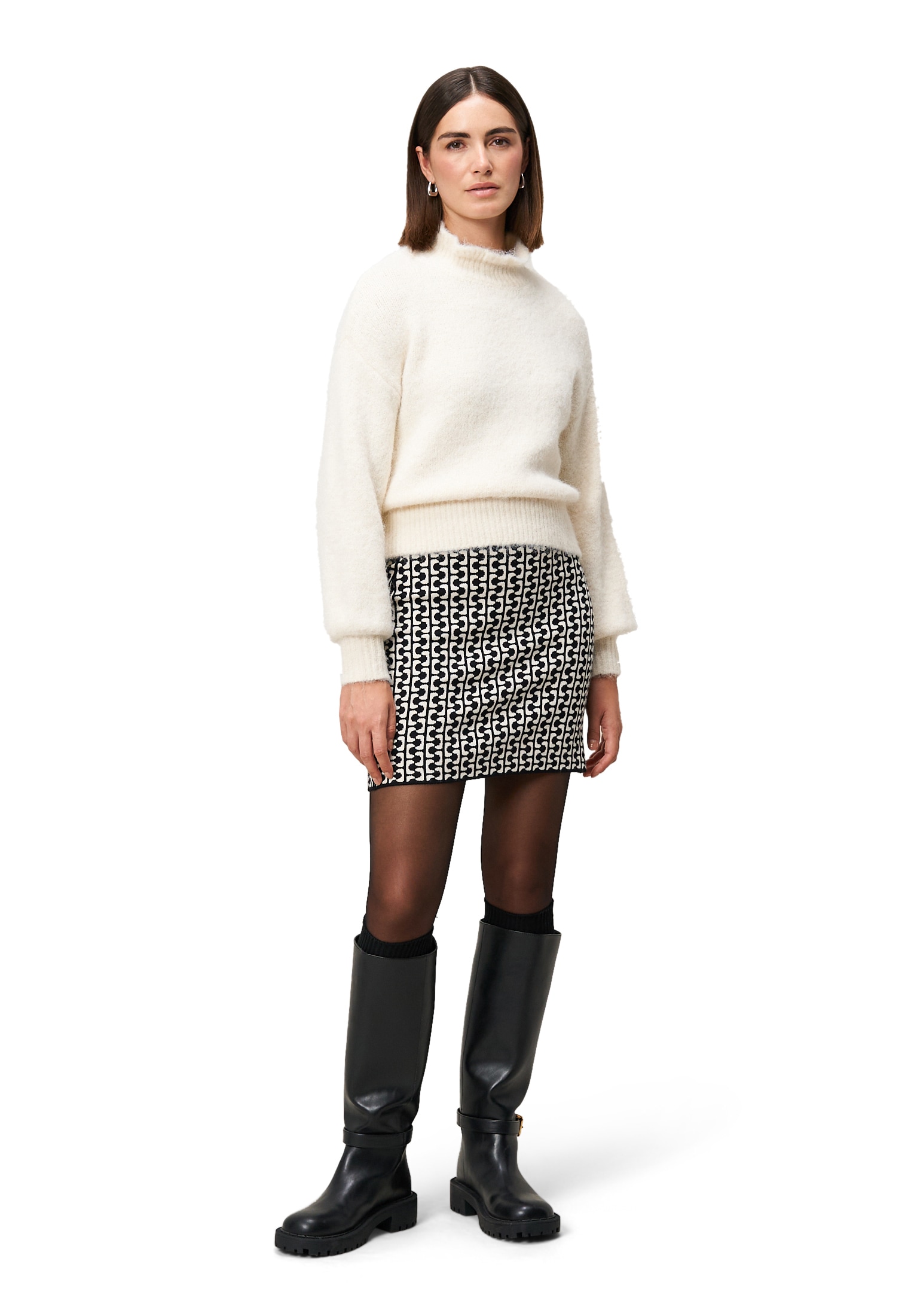 Zero Minirock »Damen mit grafischem Print«, Plain/ohne Details
