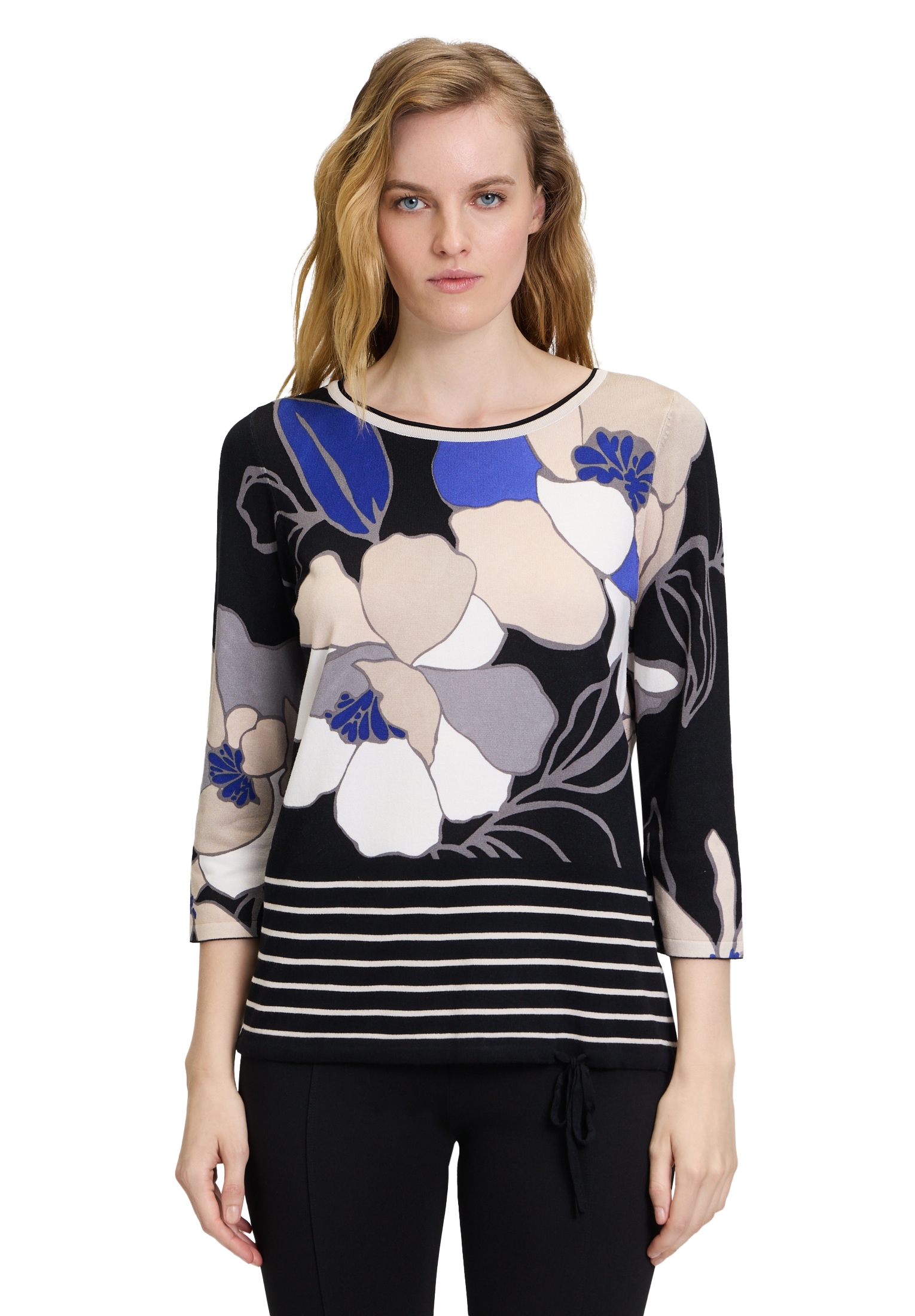 Betty Barclay Strickpullover "Betty Barclay Feinstrickpullover mit Blumenpr günstig online kaufen