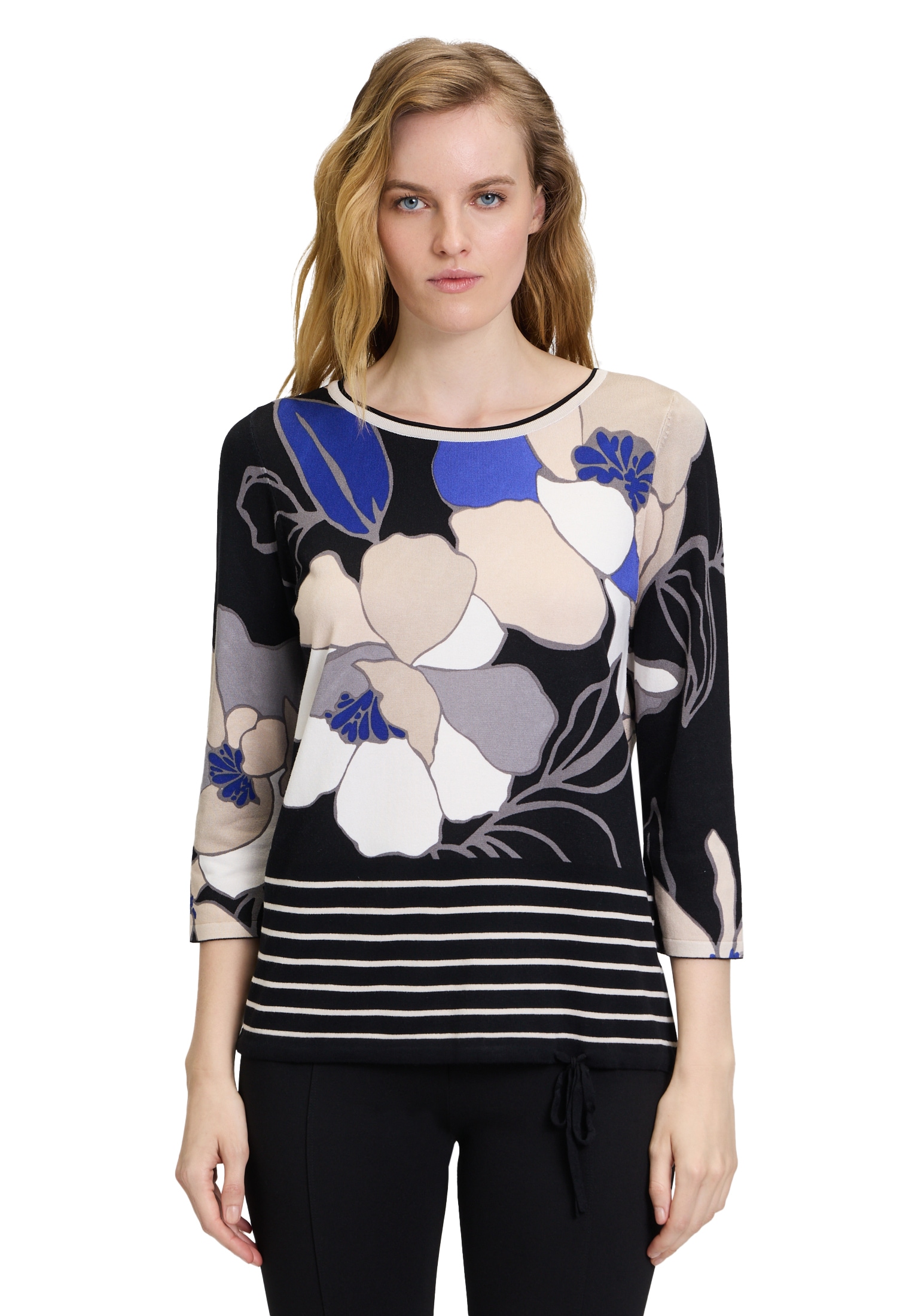 Betty Barclay Strickpullover "Damen Feinstrickpullover mit Blumenprint", 1 günstig online kaufen