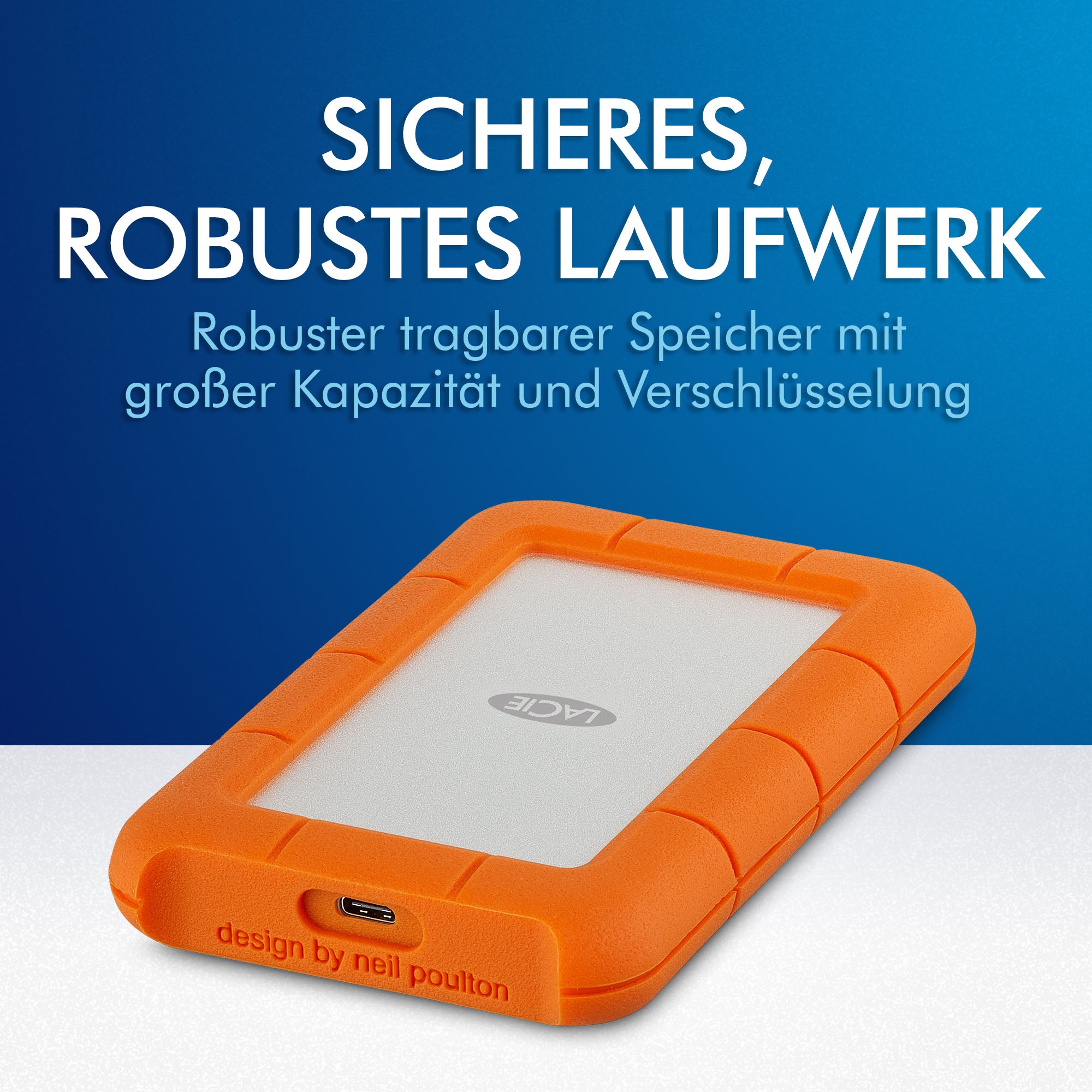 LaCie externe HDD-Festplatte »Rugged SECURE«, Anschluss USB-C-USB 3.0-USB-C