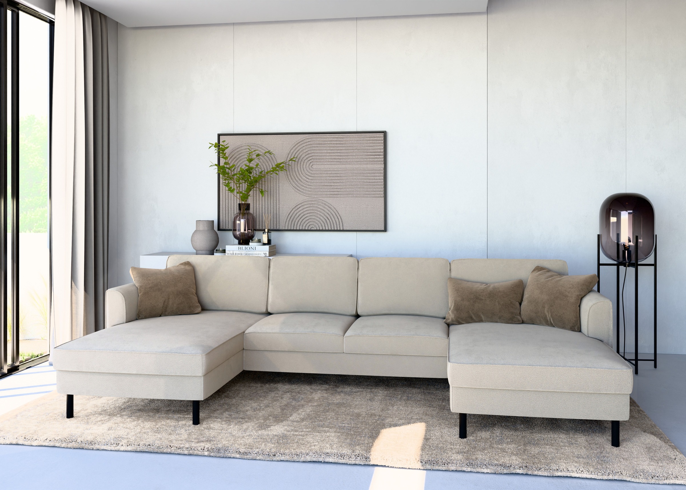 Home affaire Wohnlandschaft "Booster Couch wahlweise mit Schlaffunktion und günstig online kaufen