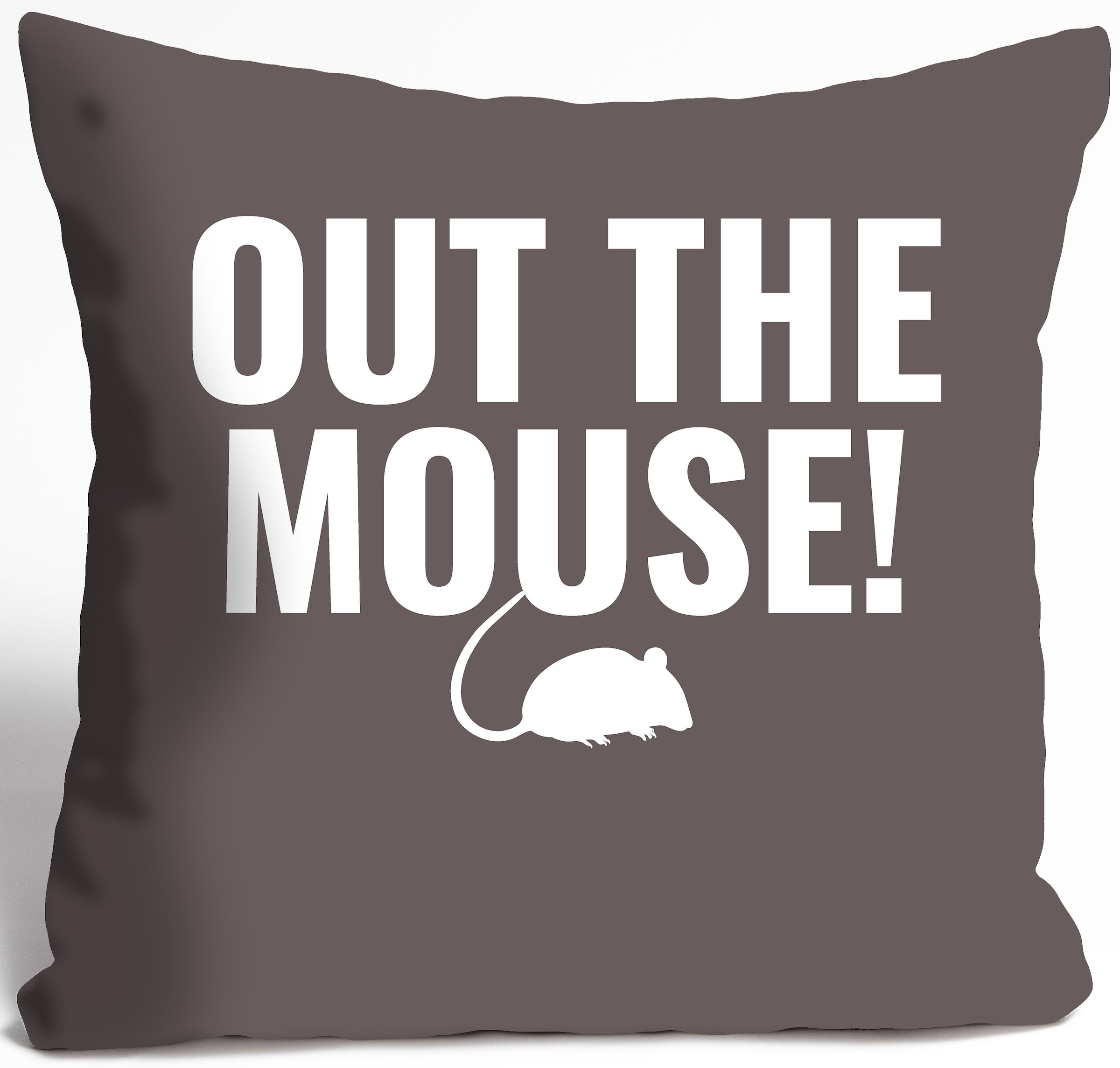 queence Dekokissen »OUT THE MOUSE!«, Kissenhülle ohne Füllung, 1 Stück