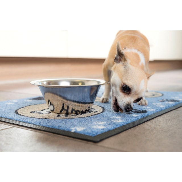 wash+dry by Kleen-Tex Fußmatte »Hundemahlzeit«, rechteckig, Schmutzfangmatte,  Motiv Hund, waschbar, auch als Futterunterlage ideal | BAUR