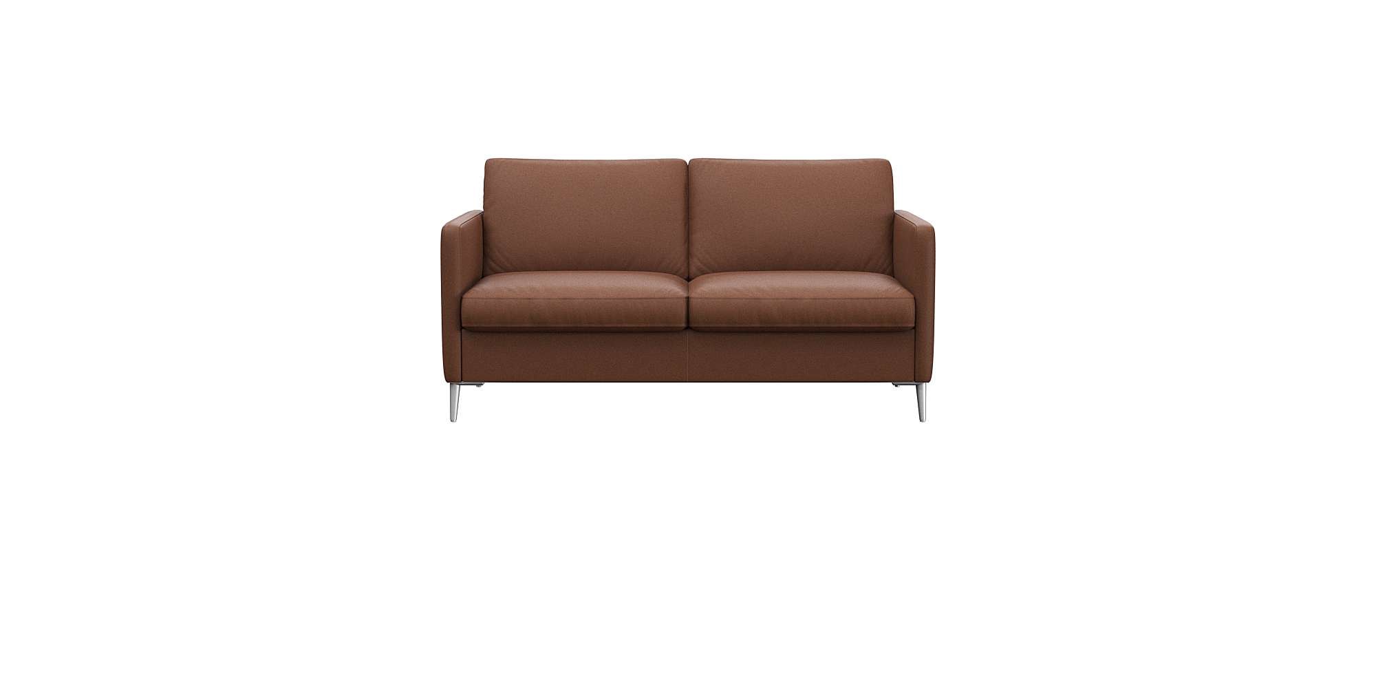 FLEXLUX 2-Sitzer "Fiore, super Sitzkomfort durch Kaltschaum im Sitz" schmale Armlehnen, Füße Alu