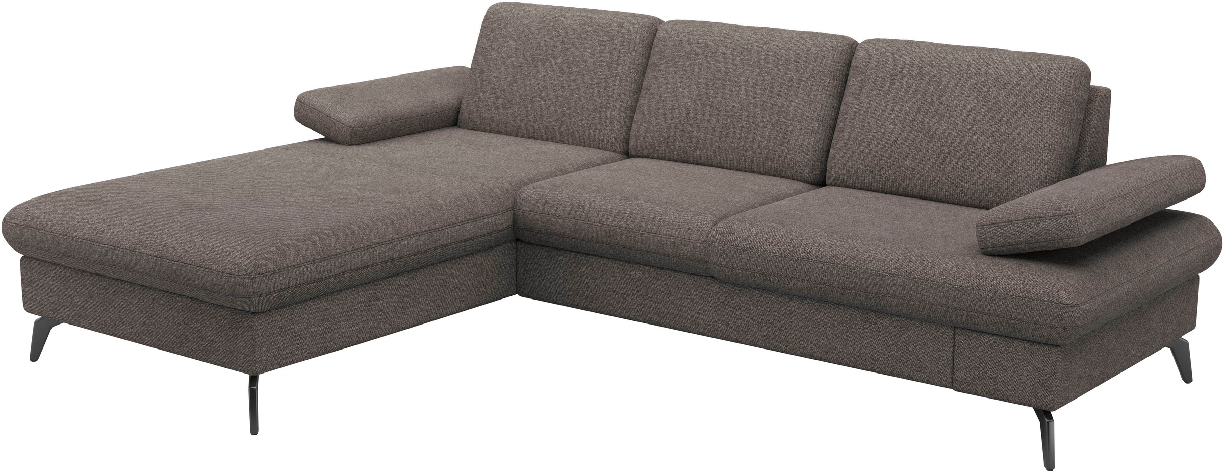 sit&more Ecksofa »Morris Jubi L-Form«, inkl. Armteilfunktion und 1 Zierkissen, wahlweise mit Bettfunktion