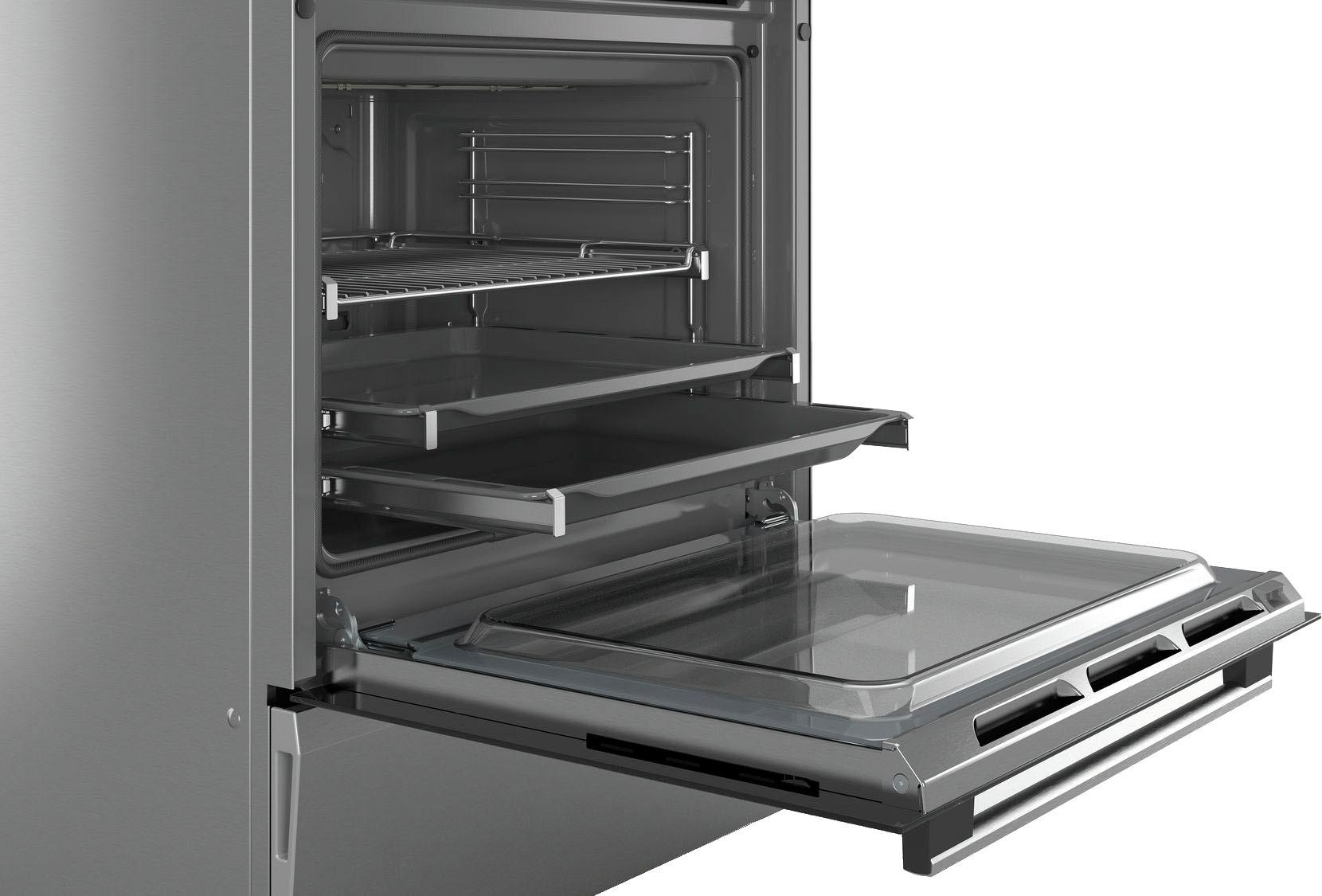 BOSCH Elektro-Standherd 6 »HKS79U250«, mit 3-fach-Teleskopauszug, Pyrolyse-Selbstreinigung