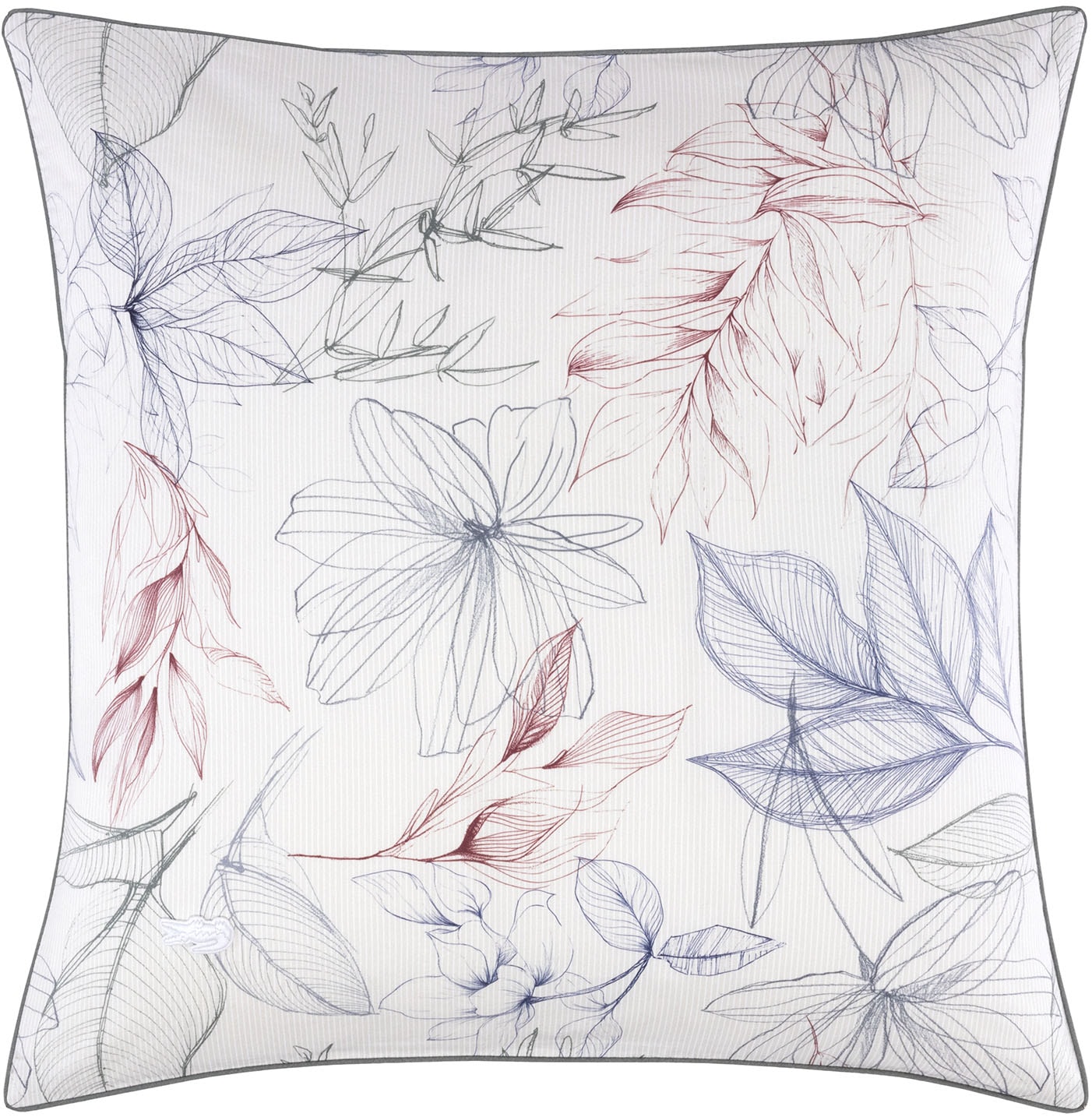 Lacoste Wendebettwäsche »LSKETCH« 2 tlg. ab Größe 135x200 cm, PREMIUM, 100% Baumwolle, Blumen, Wende: Streifen