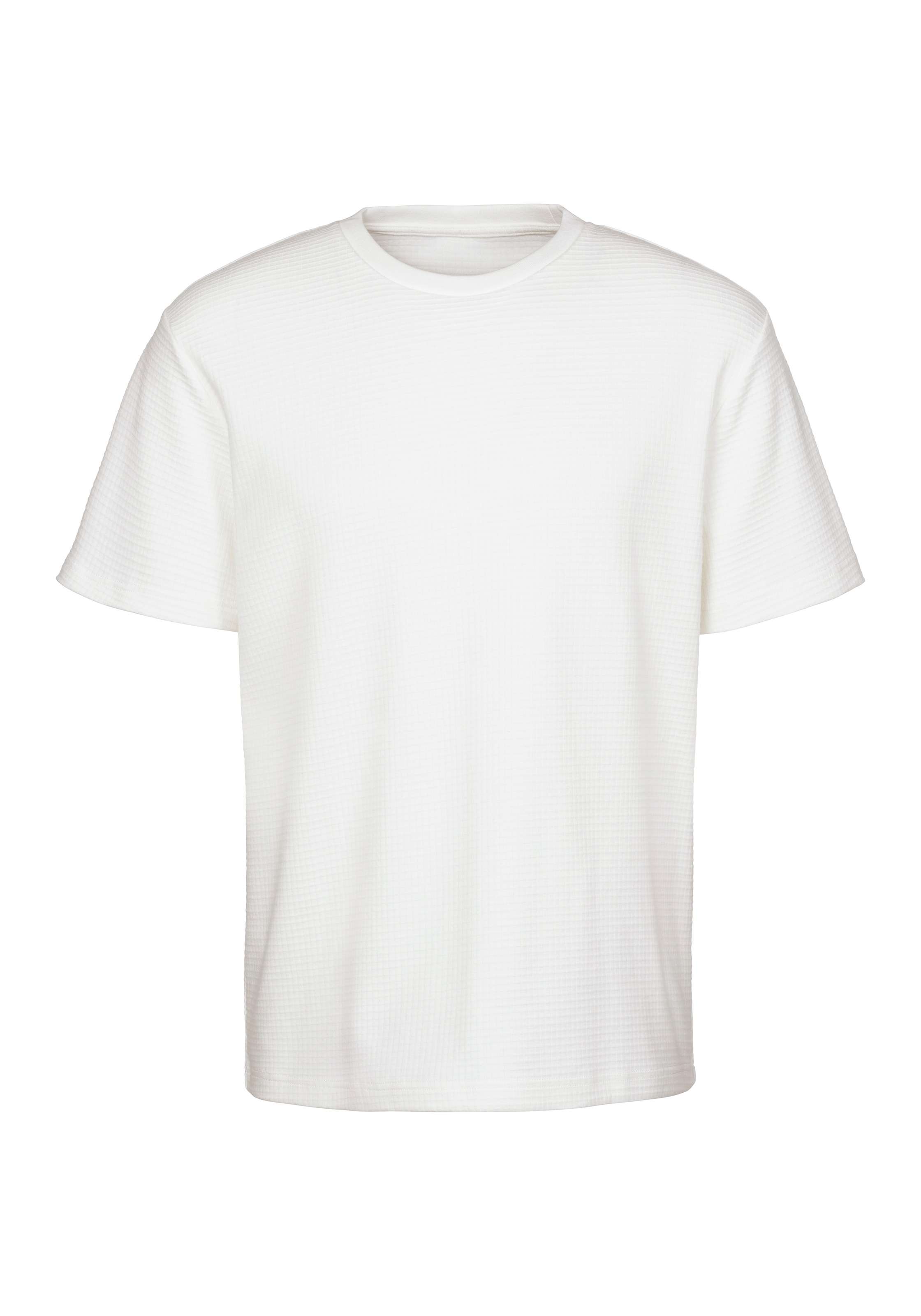 John Devin T-Shirt "mit Struktur", Rundhalsshirt mit Struktur aus Baumwoll- günstig online kaufen