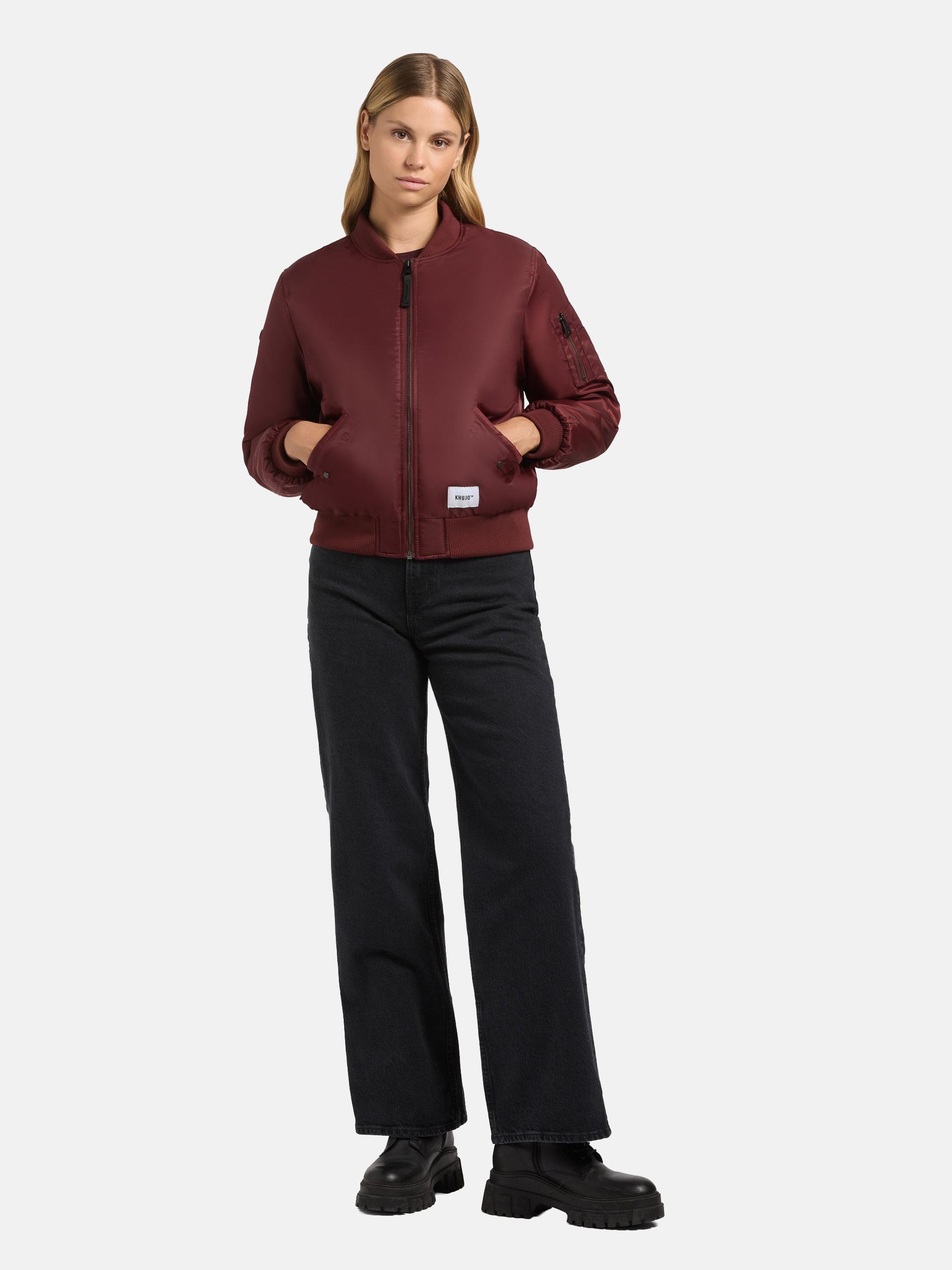 khujo Bomberjacke "Kasia" ohne Kapuze Modische kurze Damen Winterjacke