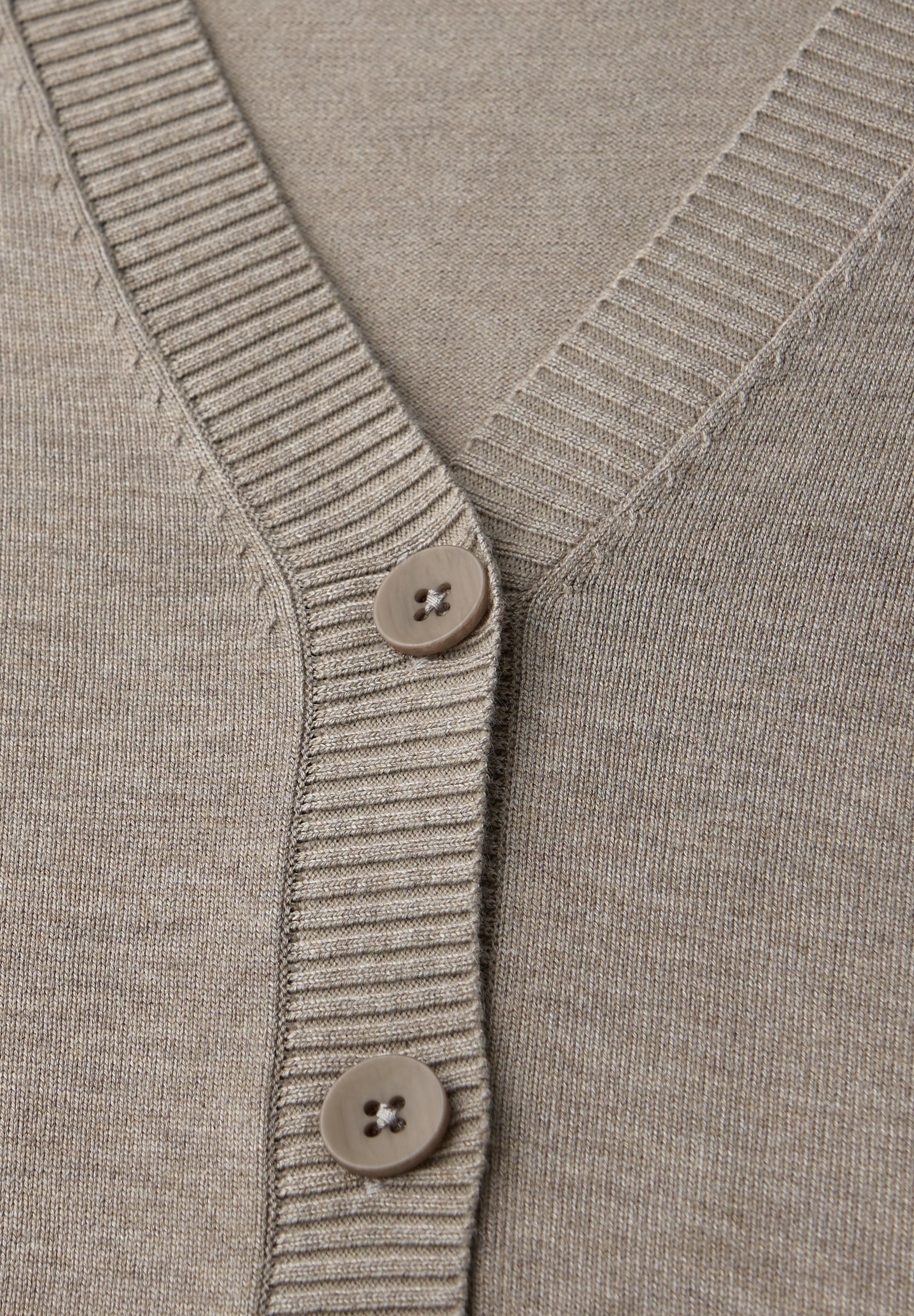 STREET ONE Strickjacke mit Rippstrickdetails