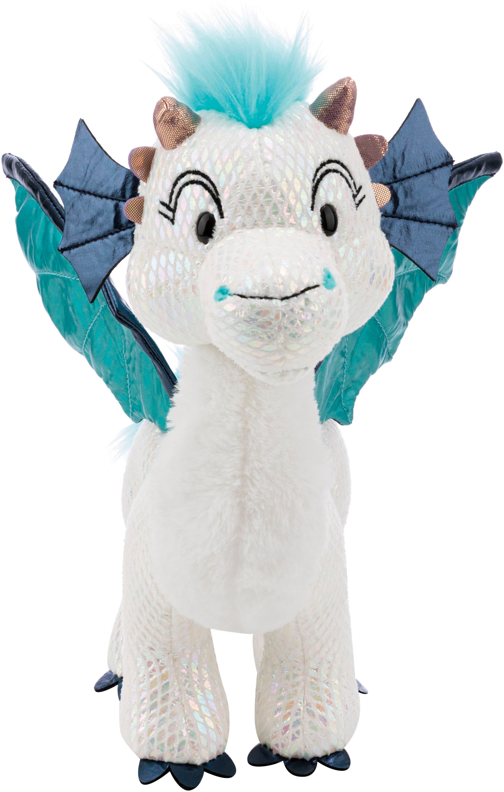 Nici Kuscheltier »Winter, Drache Zafura, 27 cm stehend« stehend, enthält recyceltes Material (Global Recycled Standard)