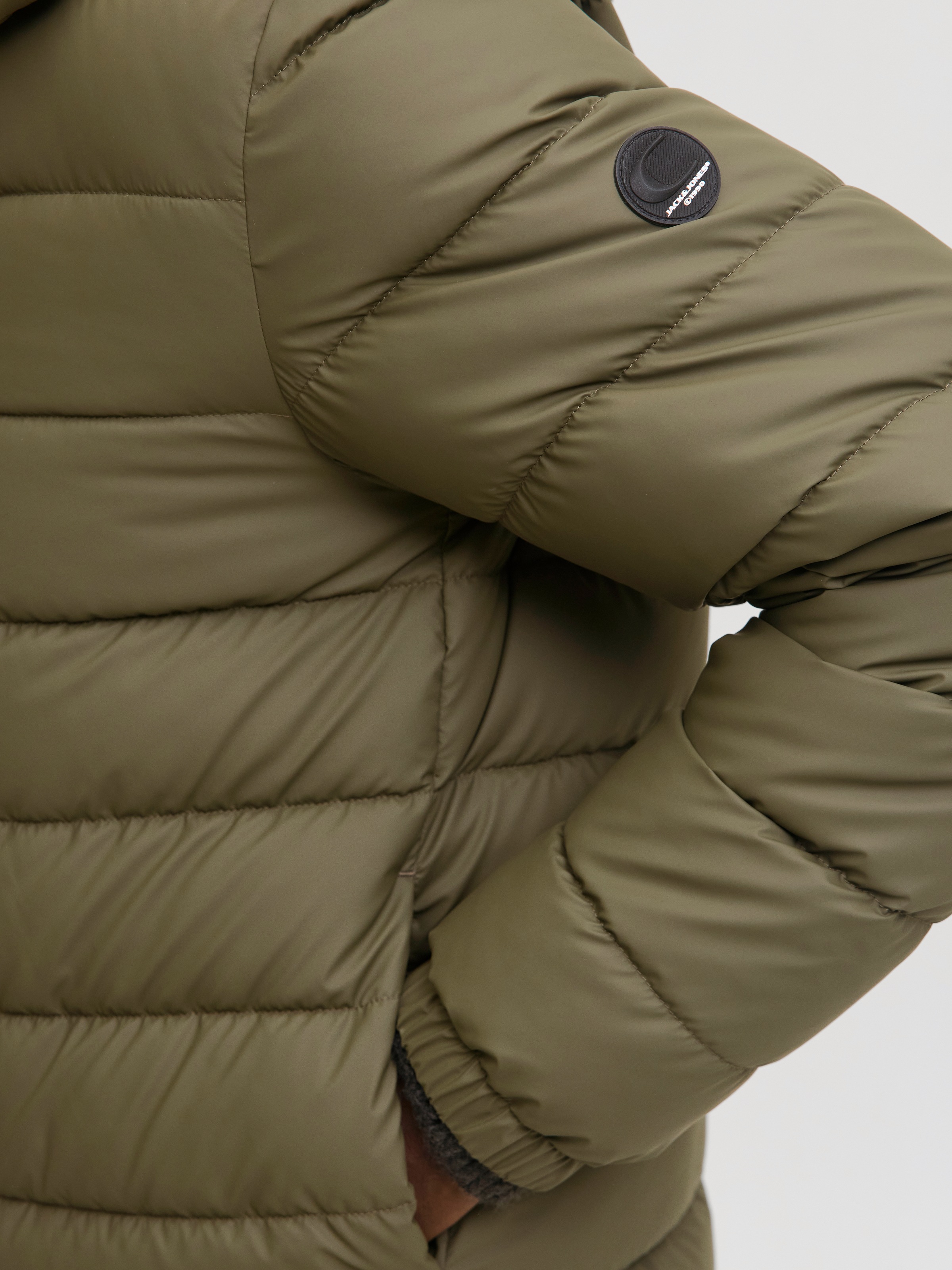 Thumbnail - Jack & Jones Steppjacke "JCOPOINT PU PUFFER JACKET BF" mit Kapuze