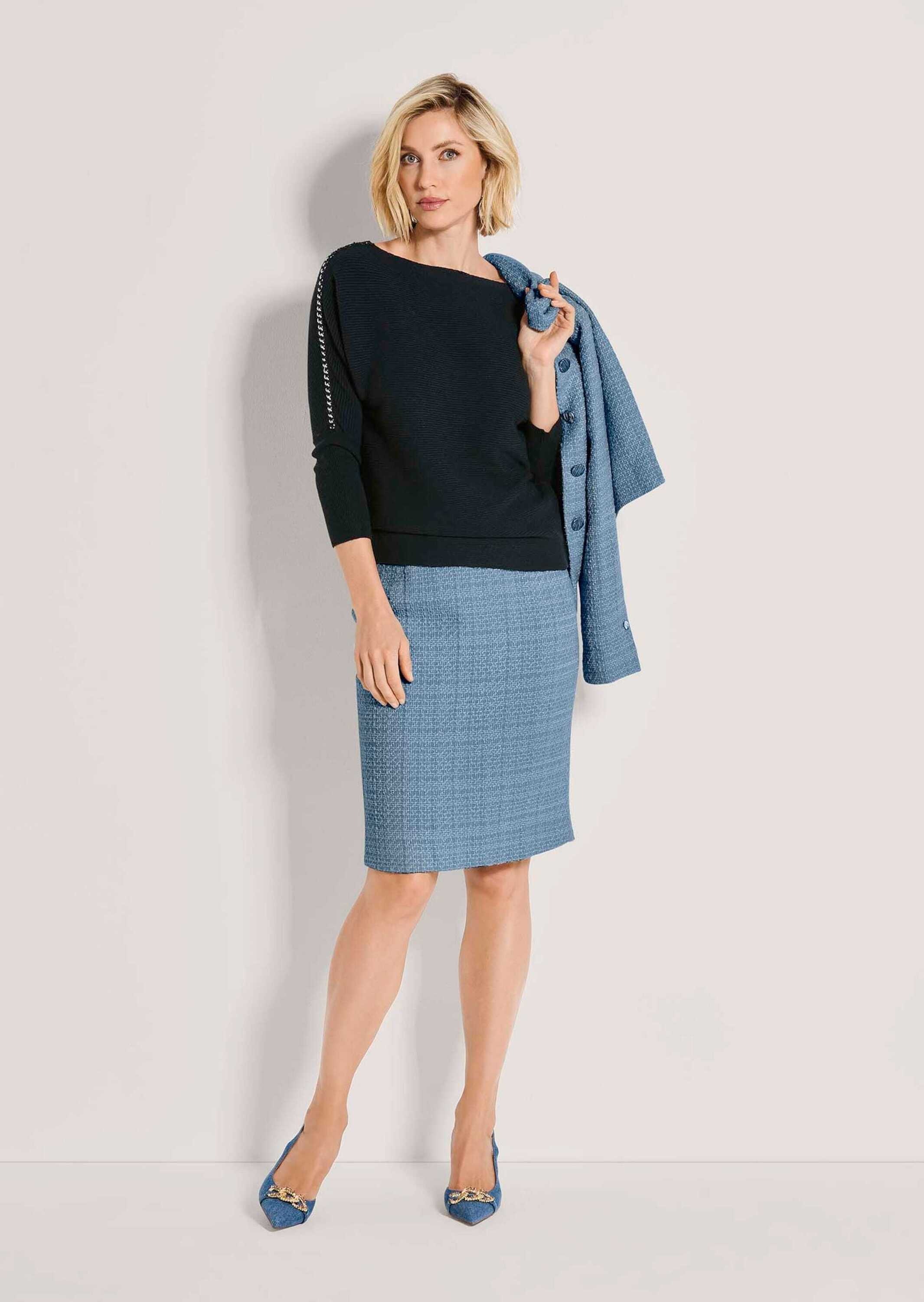 MADELEINE Bleistiftrock "Bouclérock Bleistiftrock in Tweed-Optik" Kurzer Tw günstig online kaufen