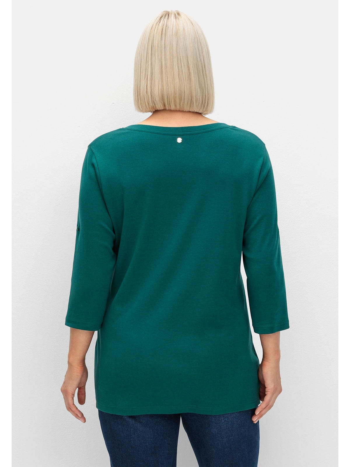 Sheego 3/4-Arm-Shirt »Große Größen«, aus reiner Baumwolle