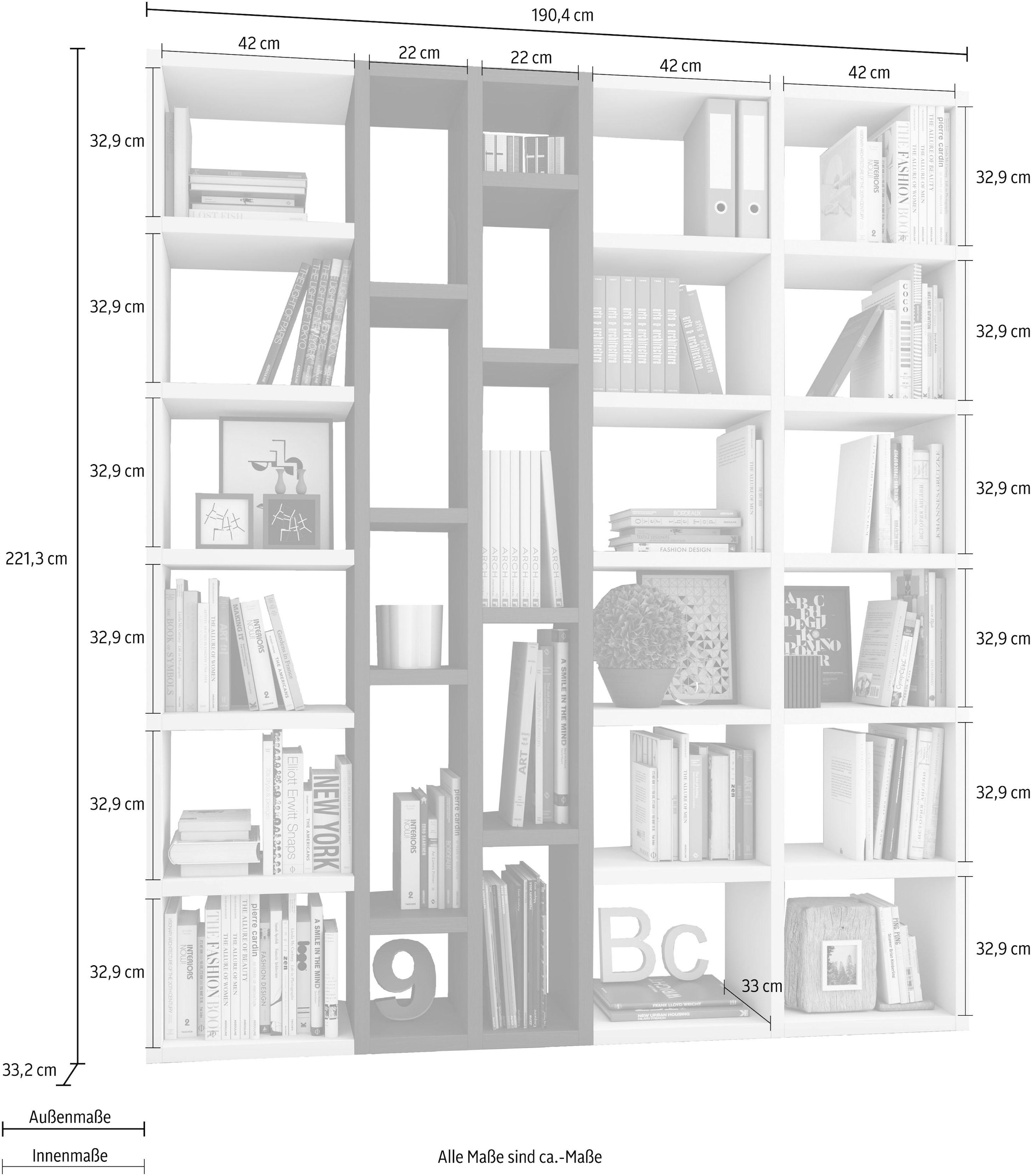 Breite | Raumteilerregal BAUR fif cm möbel 190 »TOR390-5«,