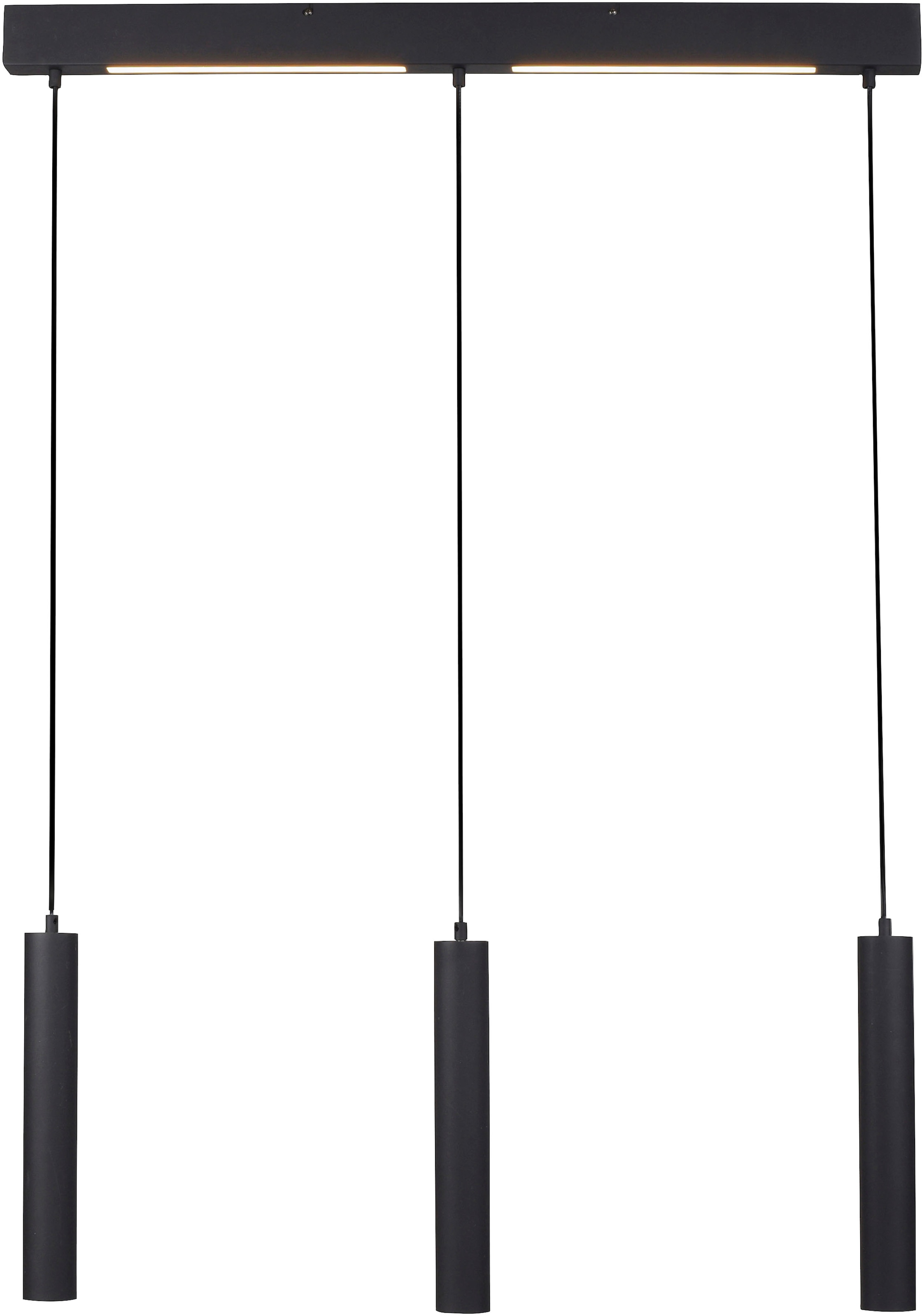 LED Pendelleuchte "DANTE", 3, H: 60cm, 1 Stk.schwarz, SCHÖNER WOHNEN-KOLLEKTION, Leuchten, SCHÖNER WOHNEN Kollektion, Downlight