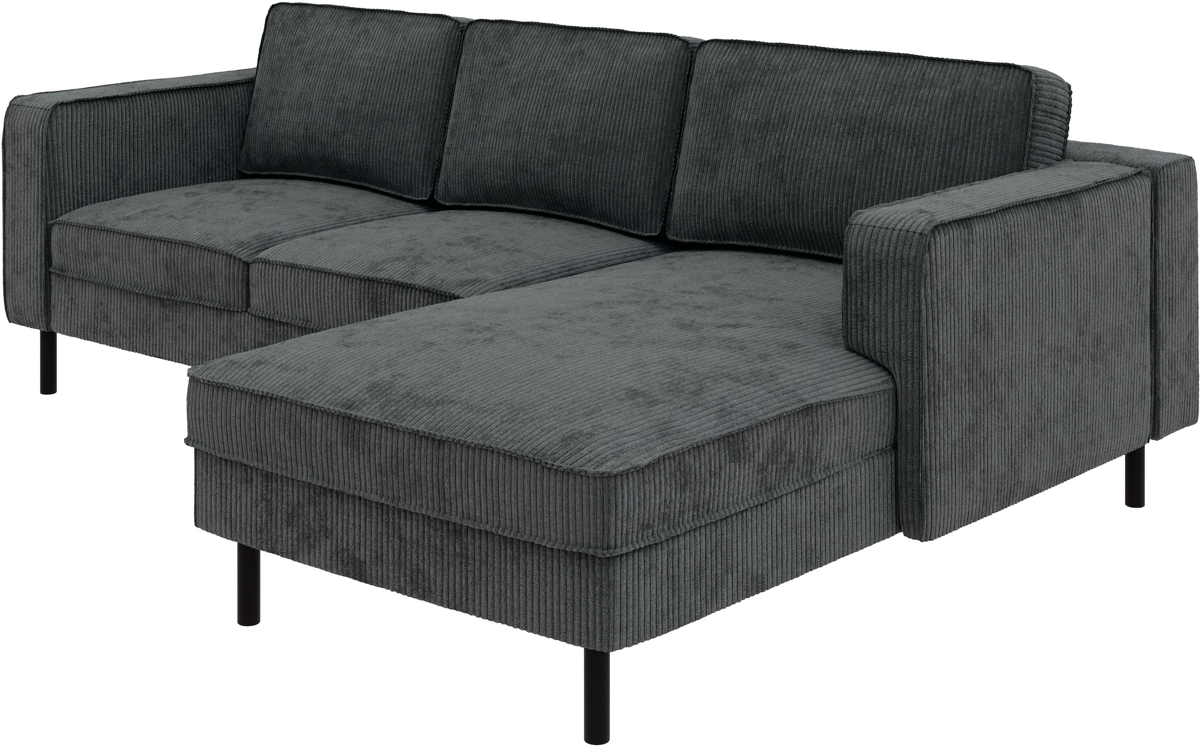 TRENDMANUFAKTUR Ecksofa »Watkins, Couch wahlweise mit Schlaffunktion & Bettkasten, auch in Cord«, Recamiere beidseitig montierbar, Sofa in L-Form, Breite 232 cm